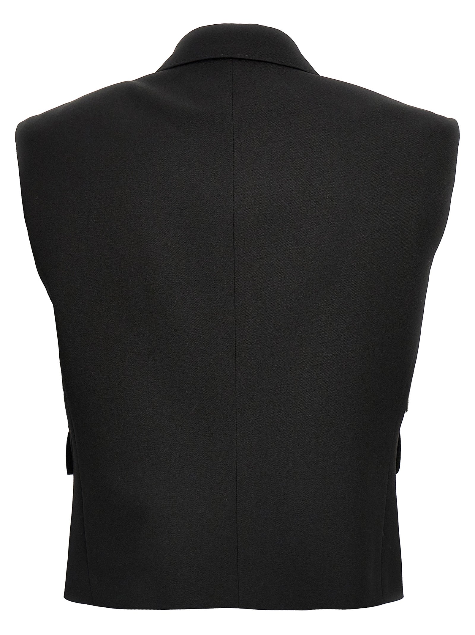 Dolce & Gabbana Black Silk Sleeveless Women's Jacket