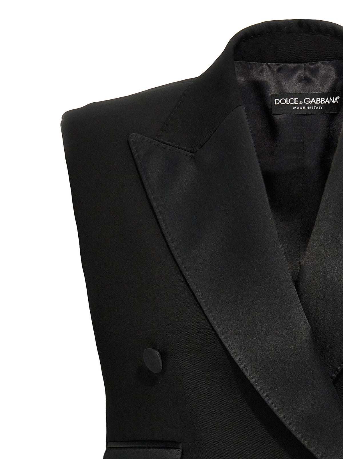 Dolce & Gabbana Black Silk Sleeveless Women's Jacket