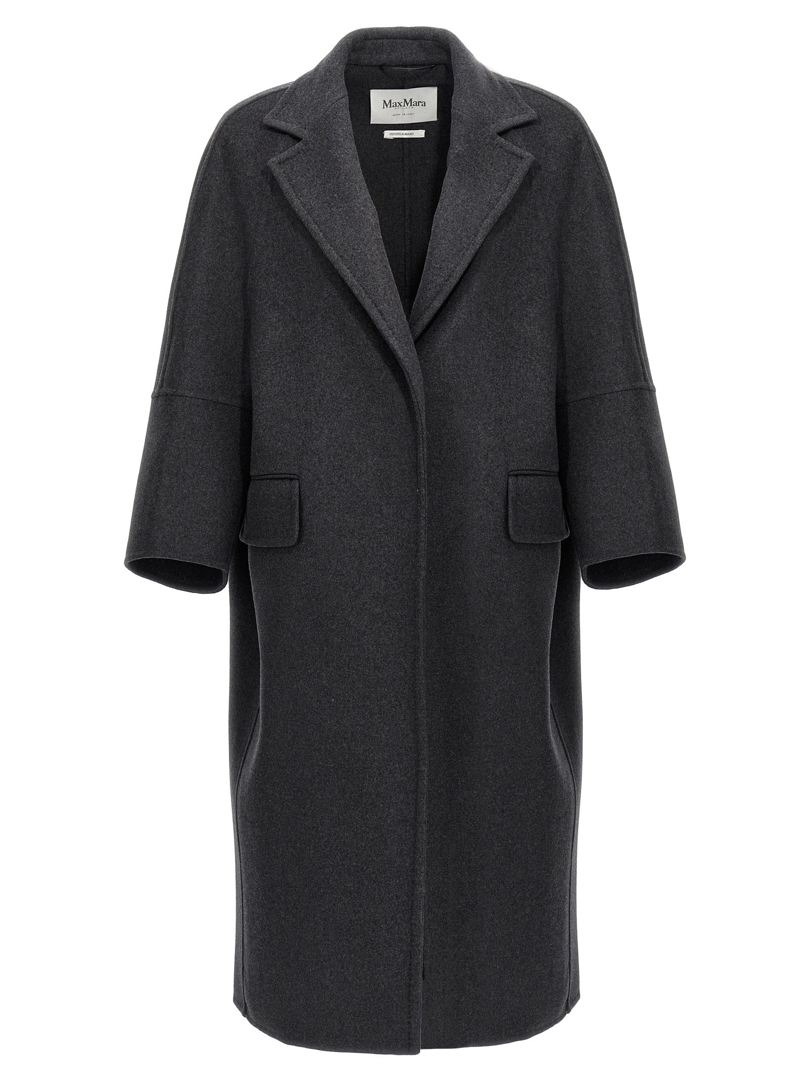 Max Mara Gray Virgin Wool Women's Coat