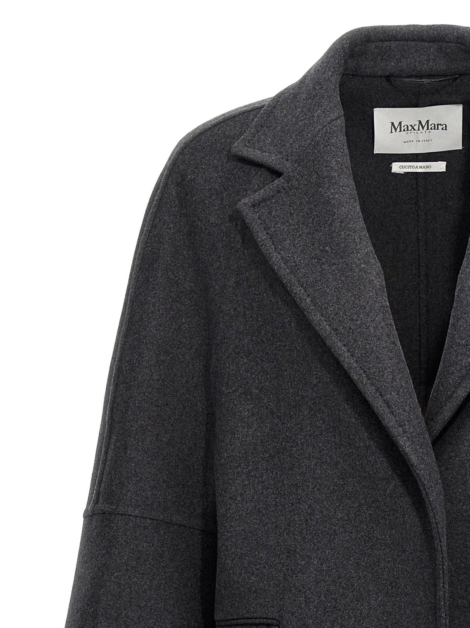 Max Mara Gray Virgin Wool Women's Coat