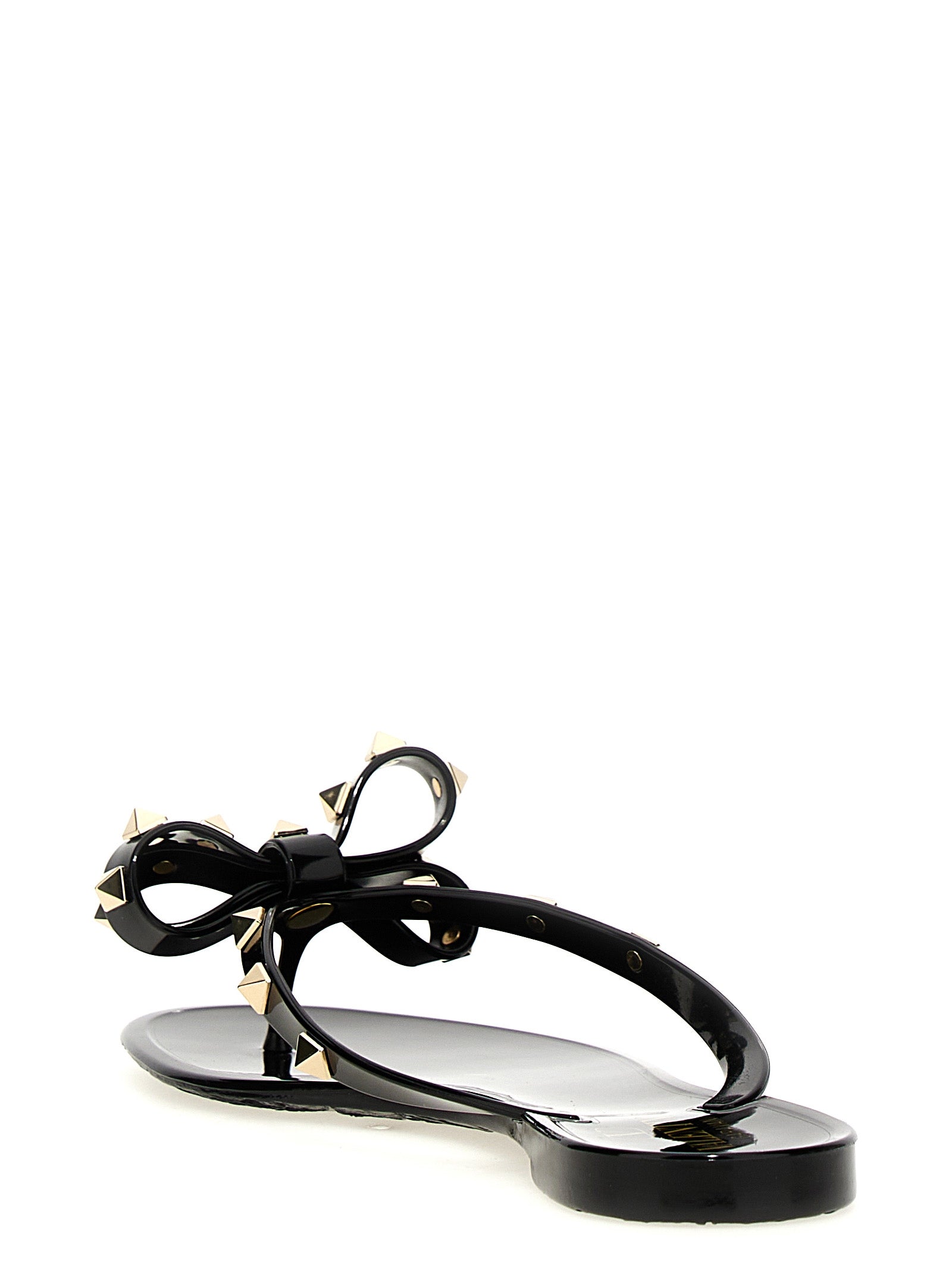 Valentino Garavani Black PVC Women's Slides