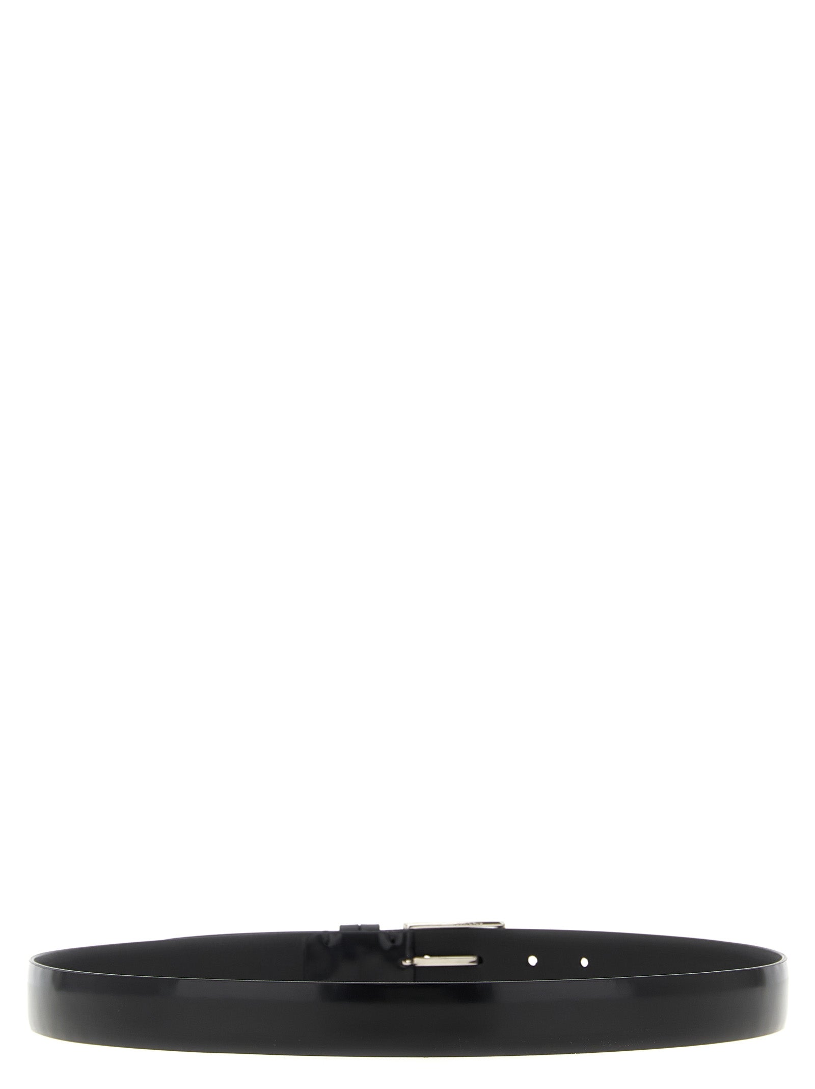 ZERBINI CLAUDIO Black Leather Regular Men's Belt