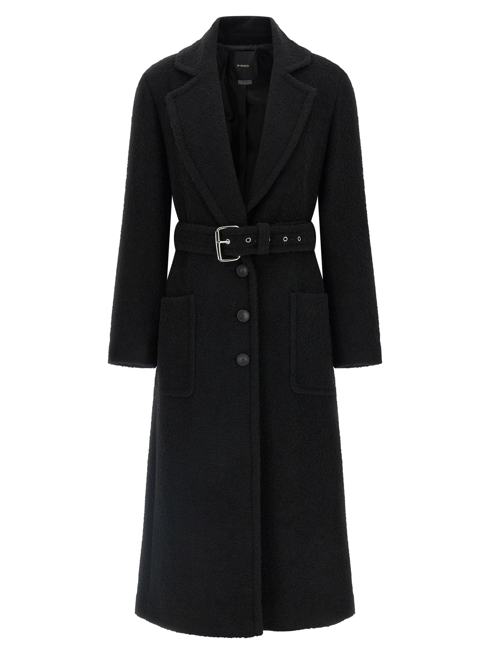 PINKO Black Polyester Women's Coat