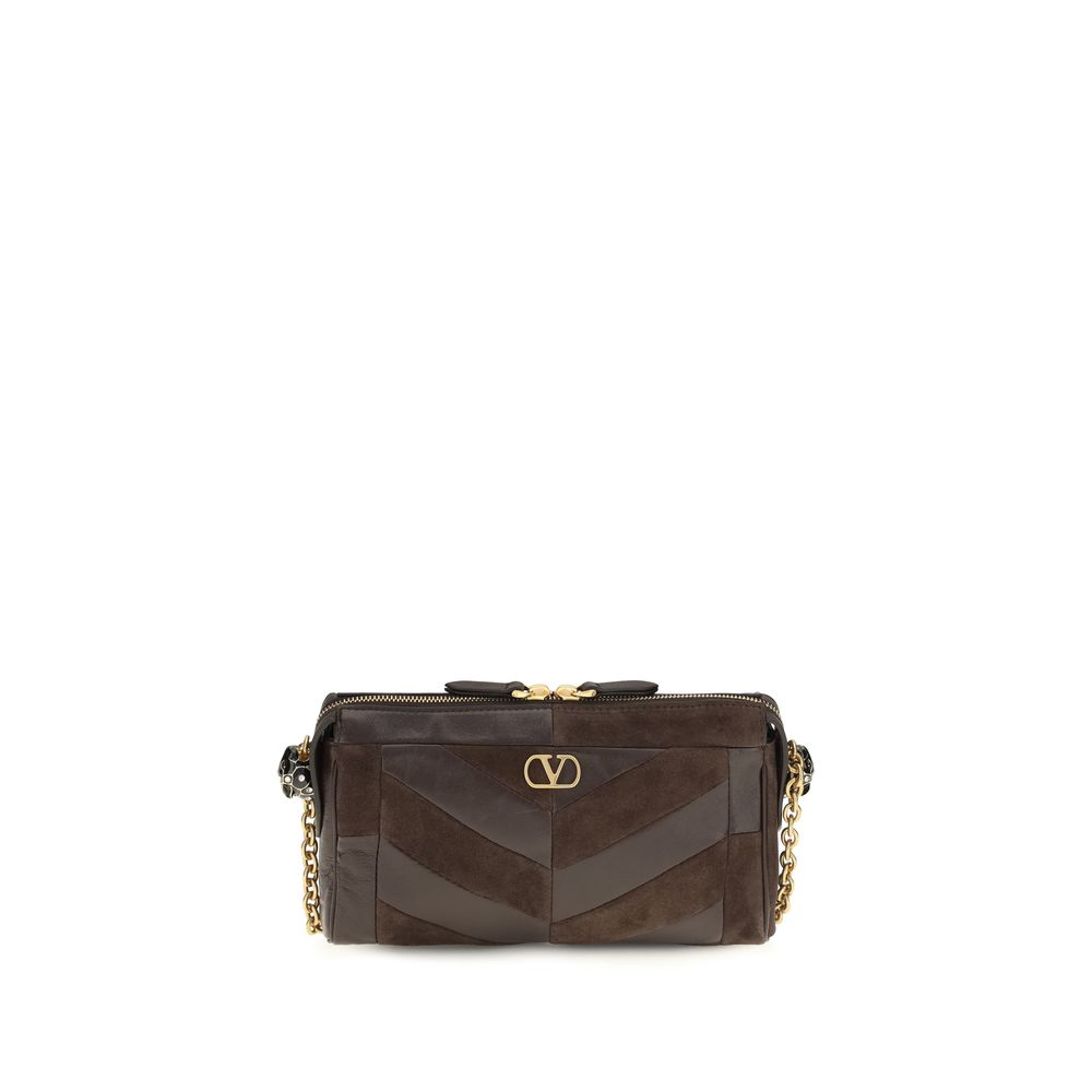 Valentino Garavani Brown Calf Leather Bos Taurus Shoulder Women's Bag
