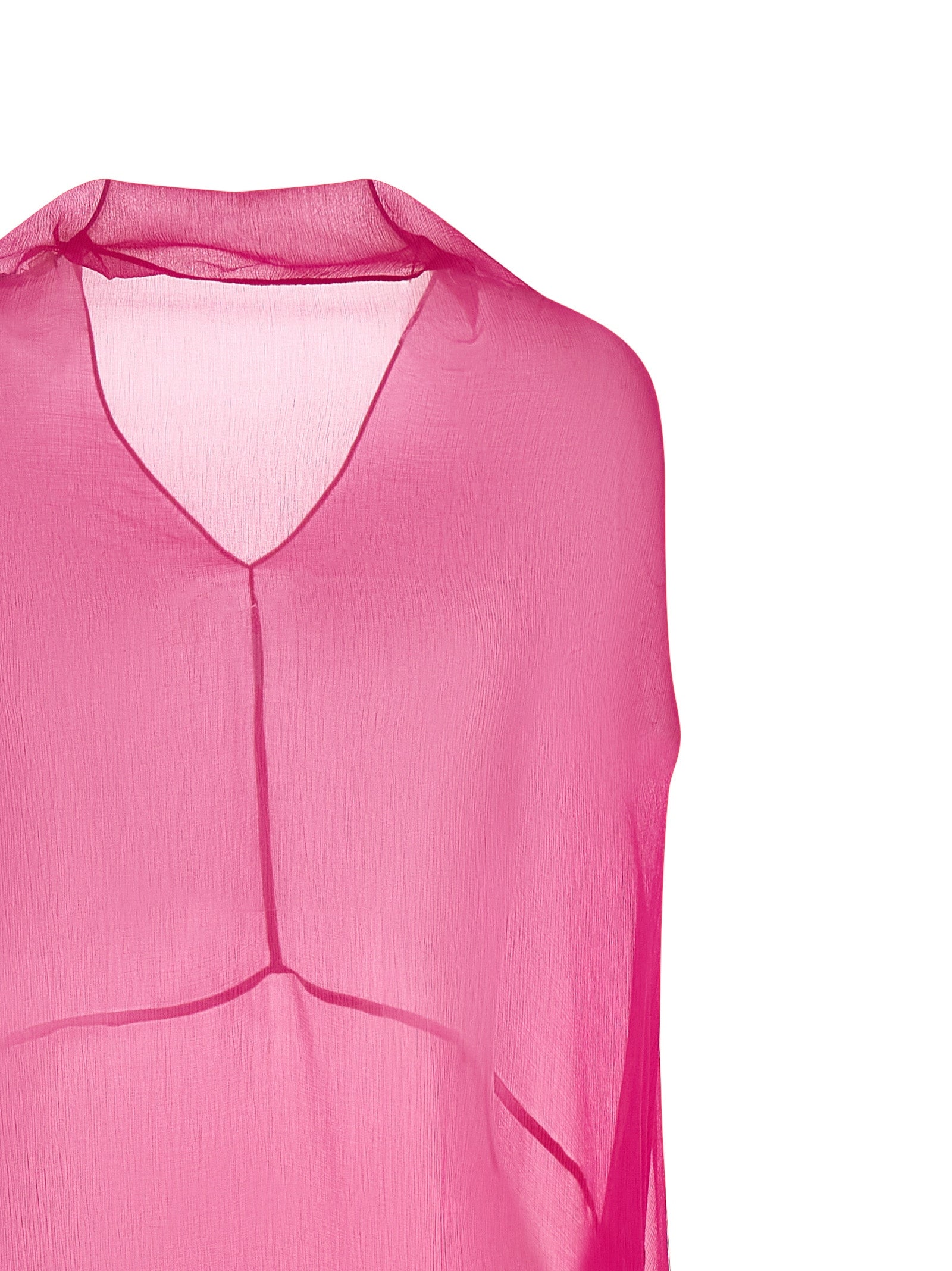 Dries Van Noten Fuchsia Silk Midi Women's Dress