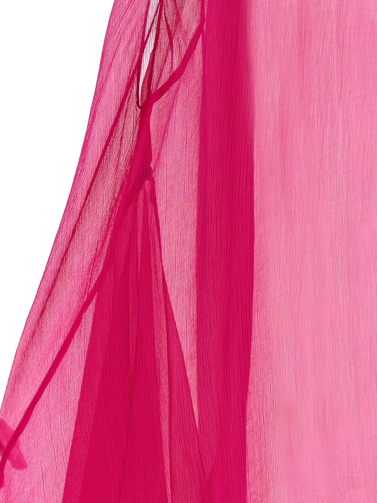 Dries Van Noten Fuchsia Silk Midi Women's Dress