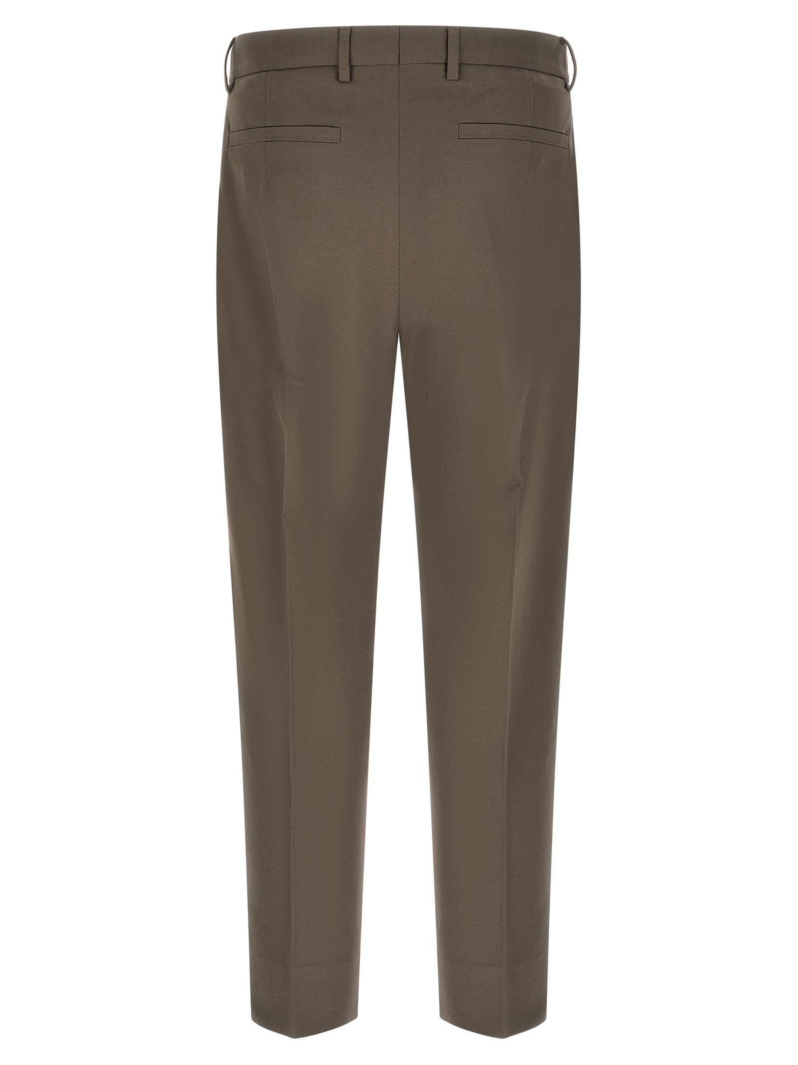 ZEGNA Brown Cotton Dress Men's Pants