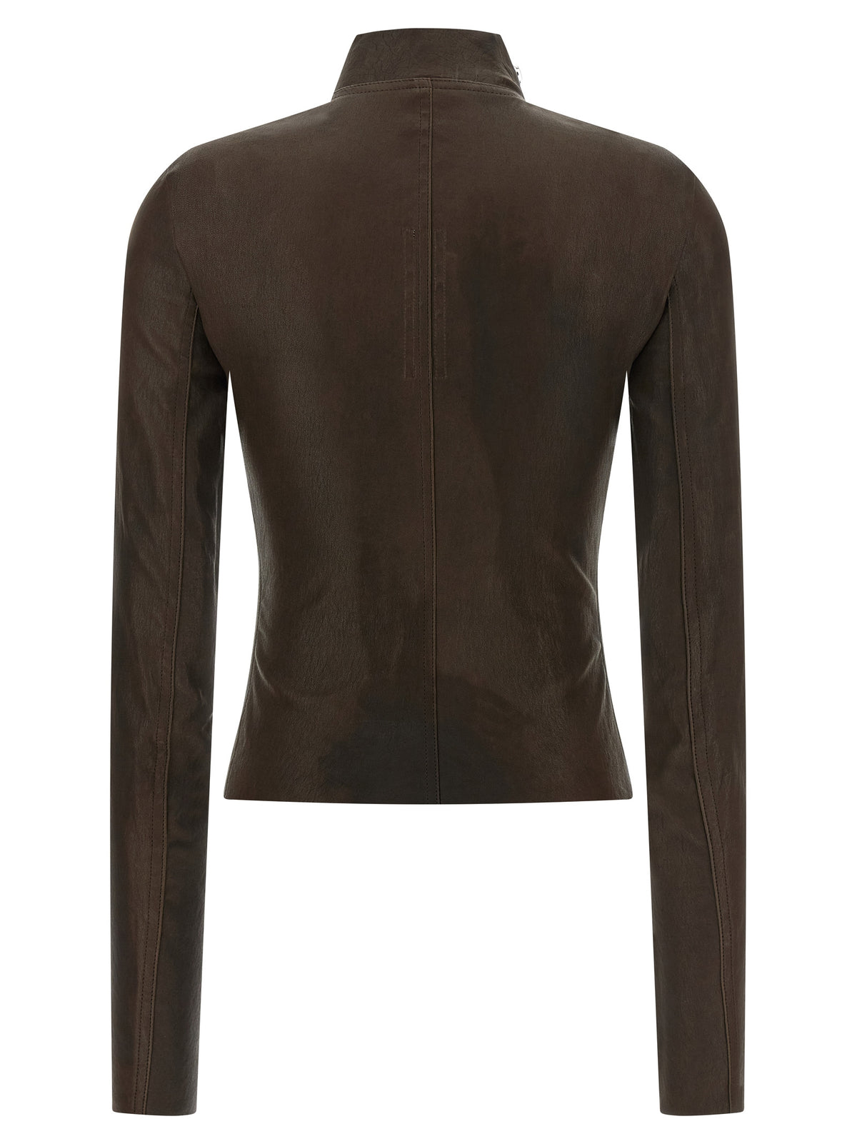 Rick Owens Brown Lamb Leather Leather Women's Jacket