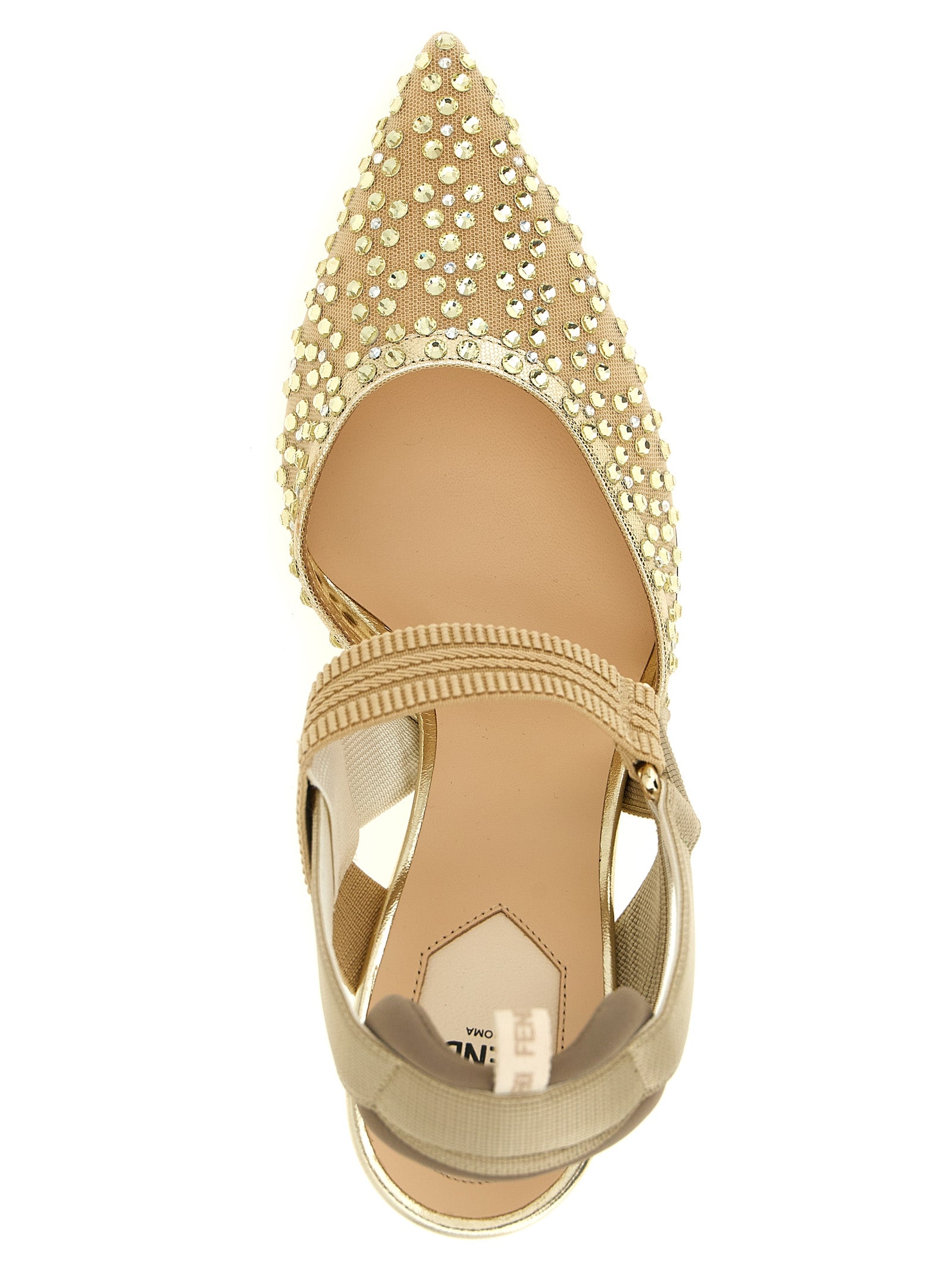 Fendi Beige Polyamide High Heel Women's Pumps