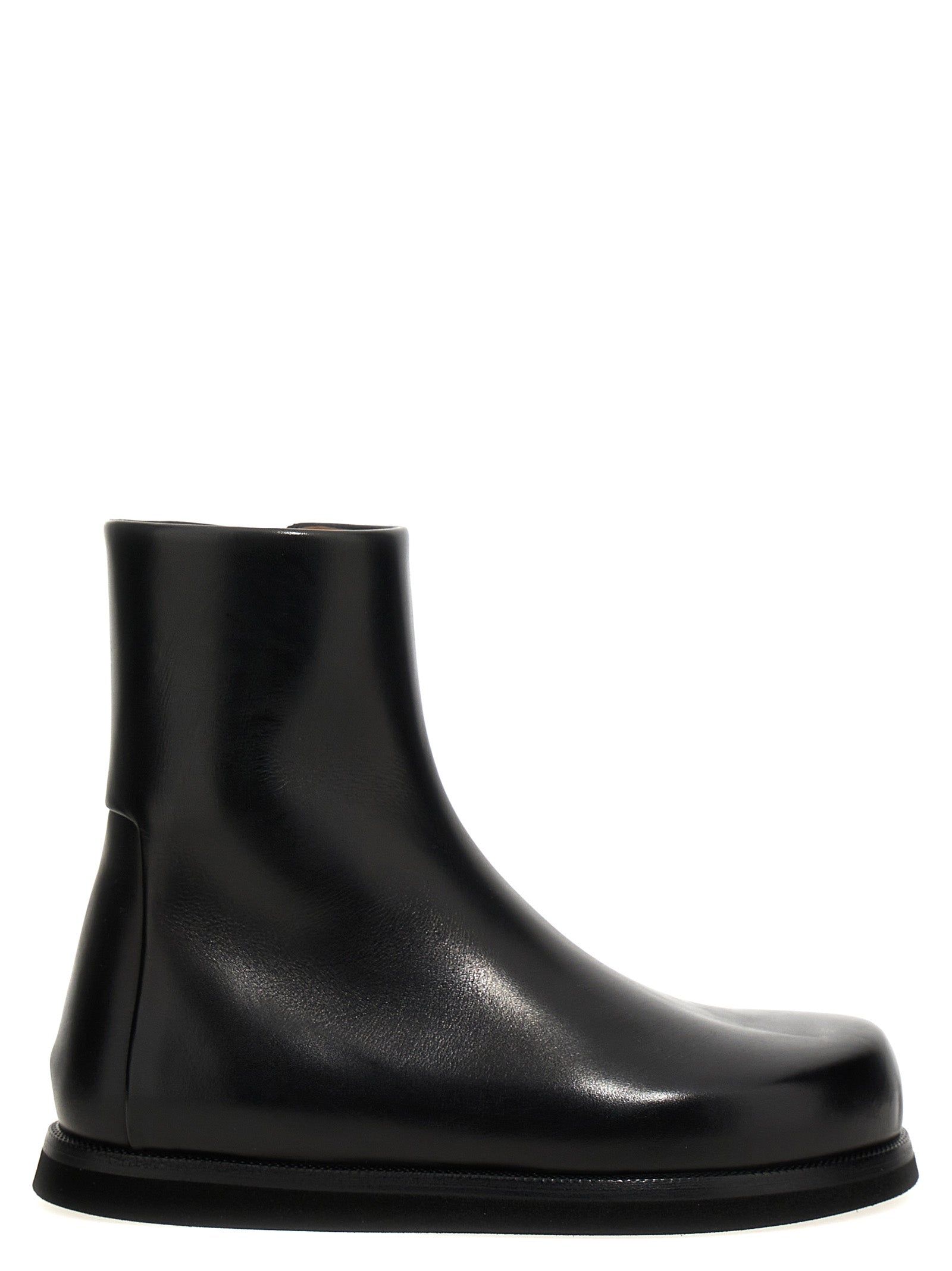 Marsell Black Calfskin Ankle Women's Boots