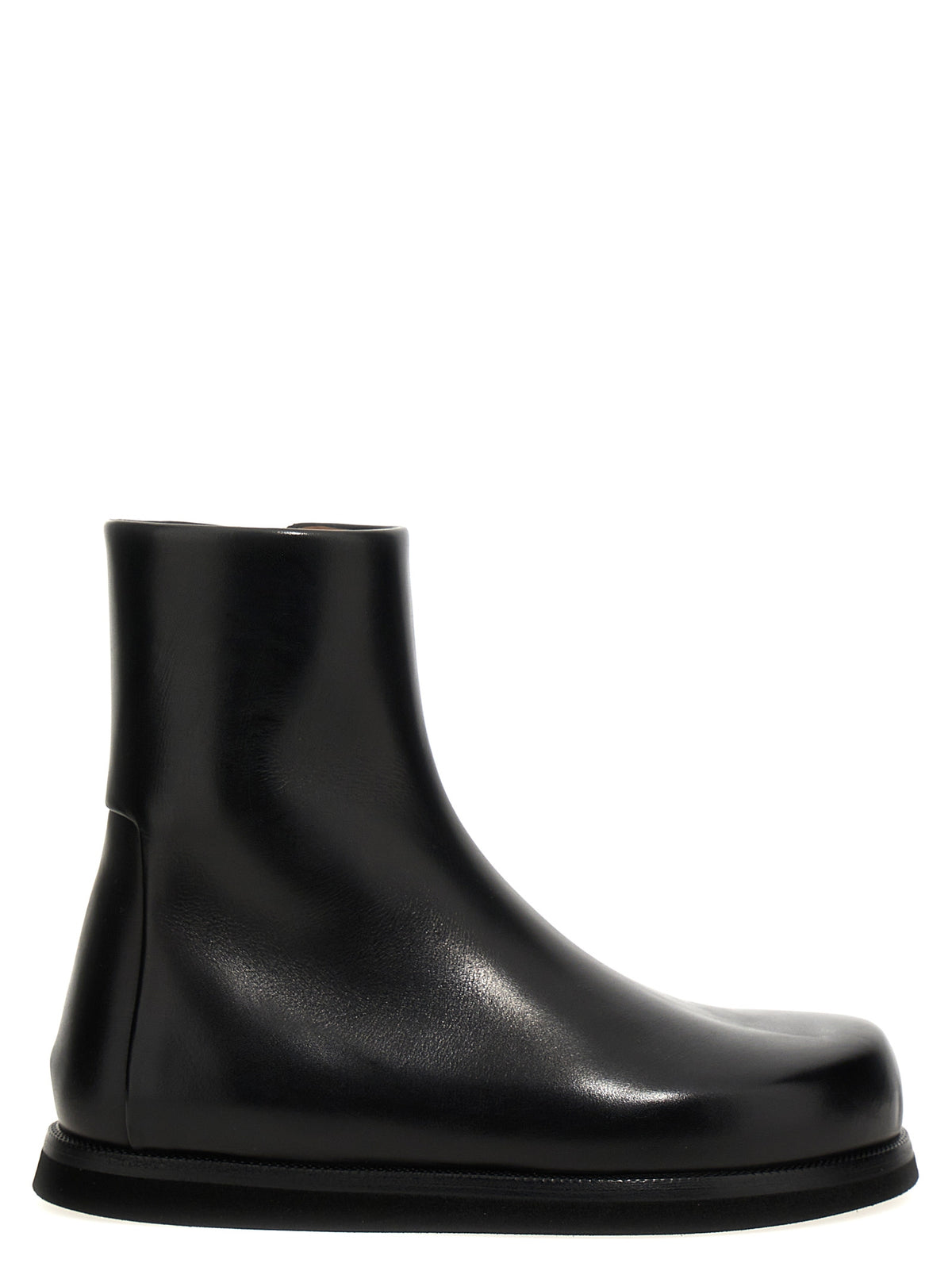 Marsell Black Calfskin Ankle Women's Boots