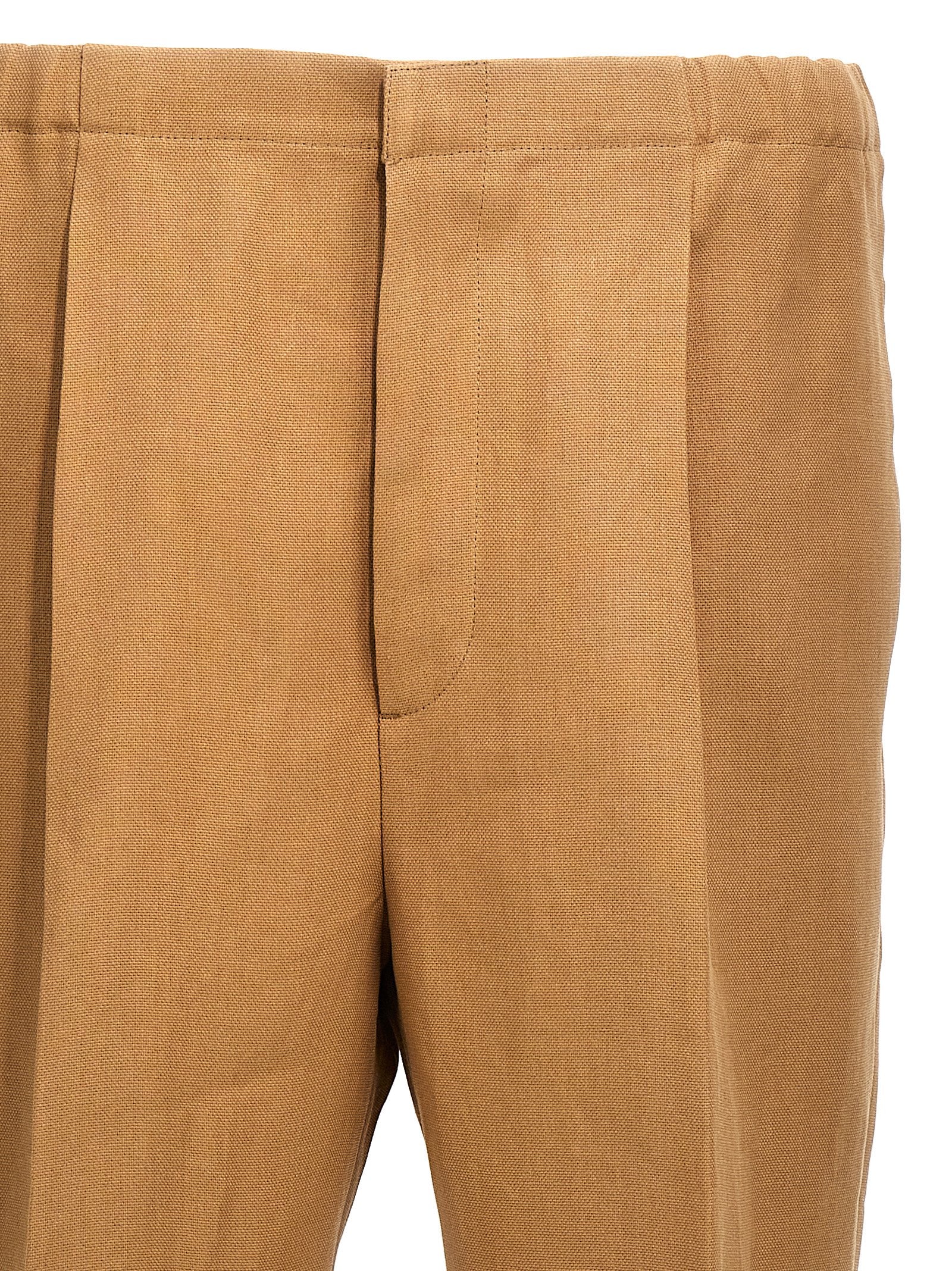 Fendi Beige Paper Casual Men's Pants