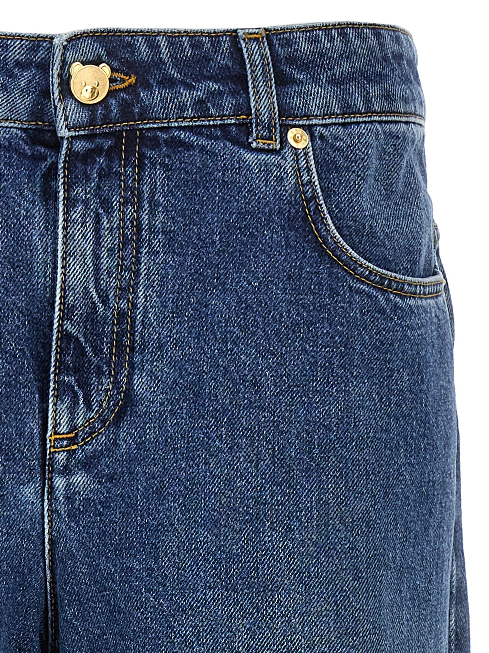 Moschino Blue Cotton Relaxed Fit Women's Jeans