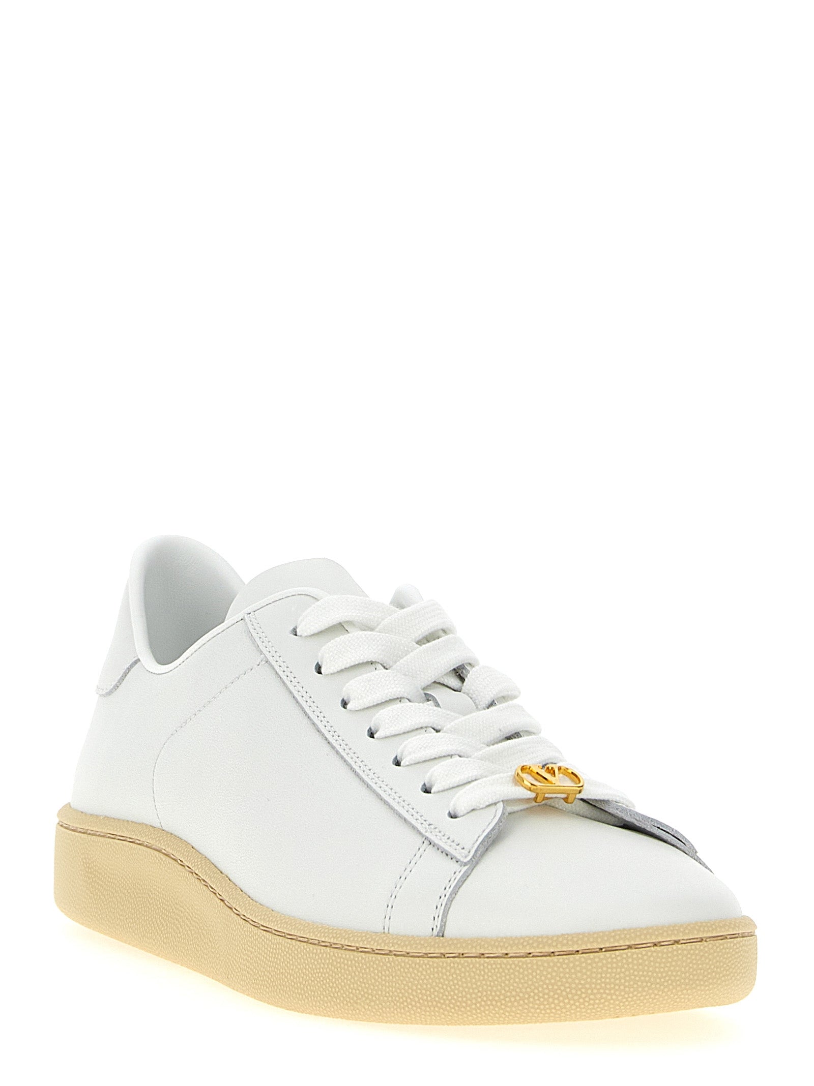 Valentino Garavani White Calfskin Low Top Men's Sneakers