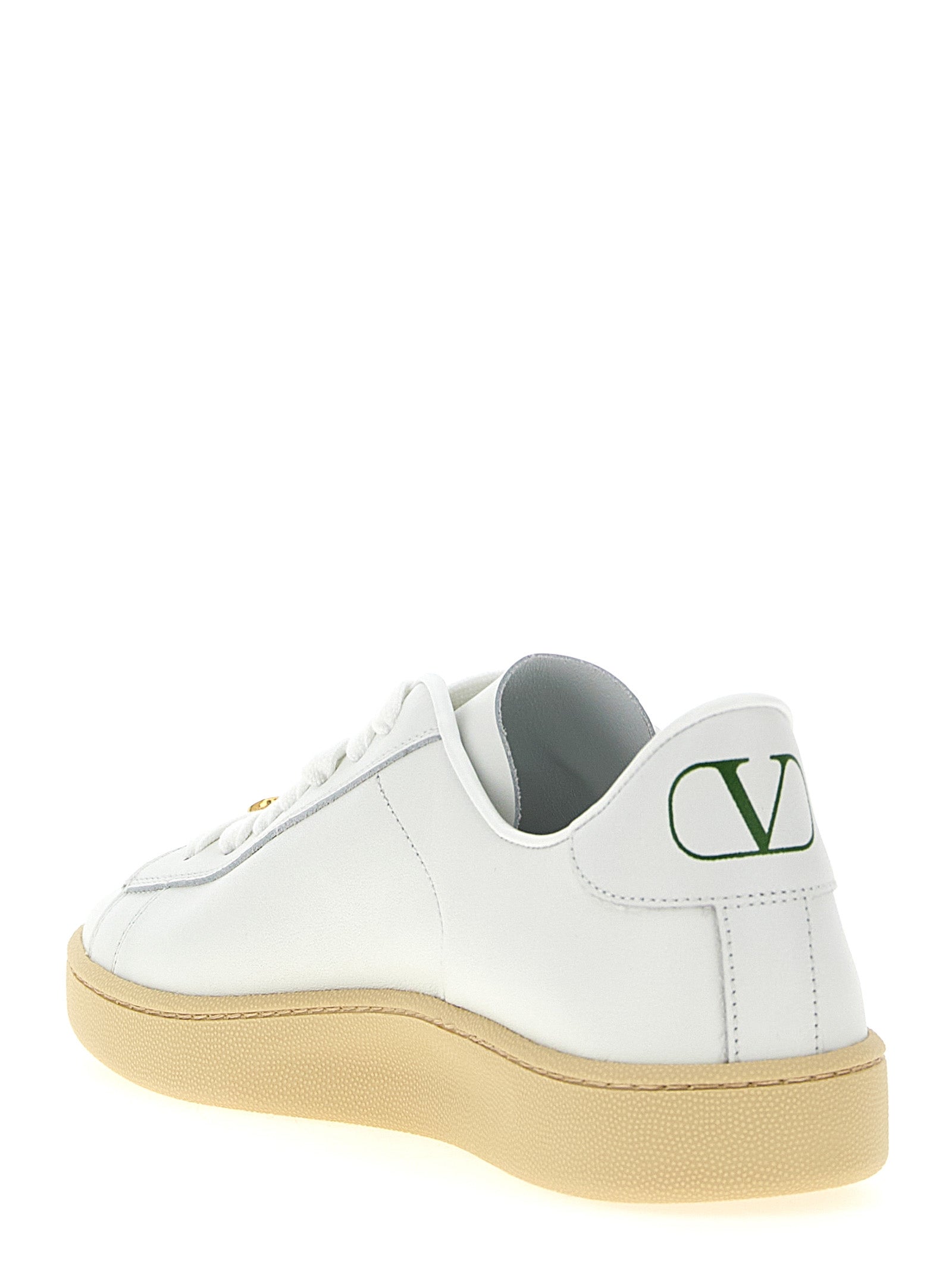Valentino Garavani White Calfskin Low Top Men's Sneakers