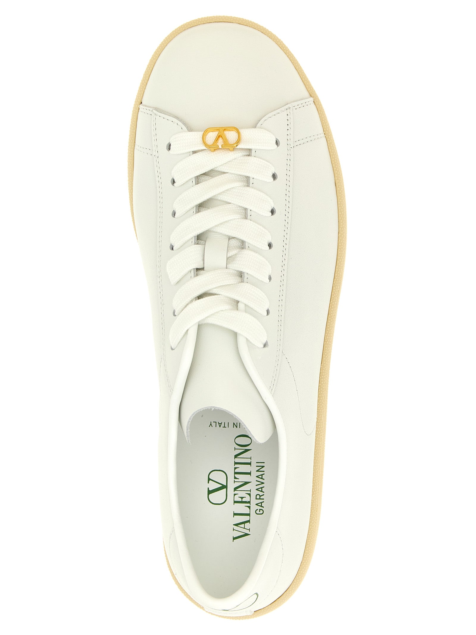 Valentino Garavani White Calfskin Low Top Men's Sneakers