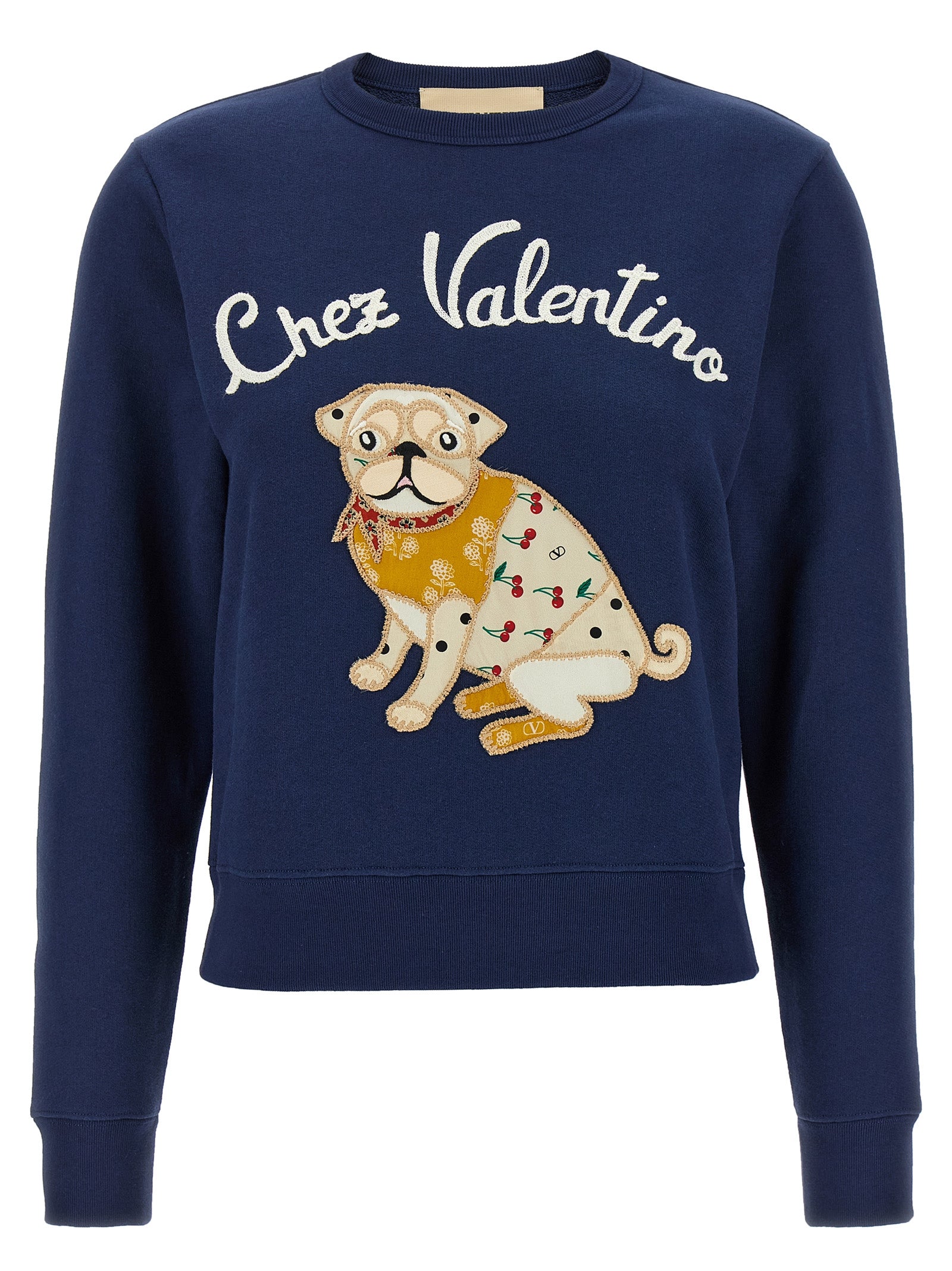 Valentino Garavani Blue Cotton Women's Sweatshirt