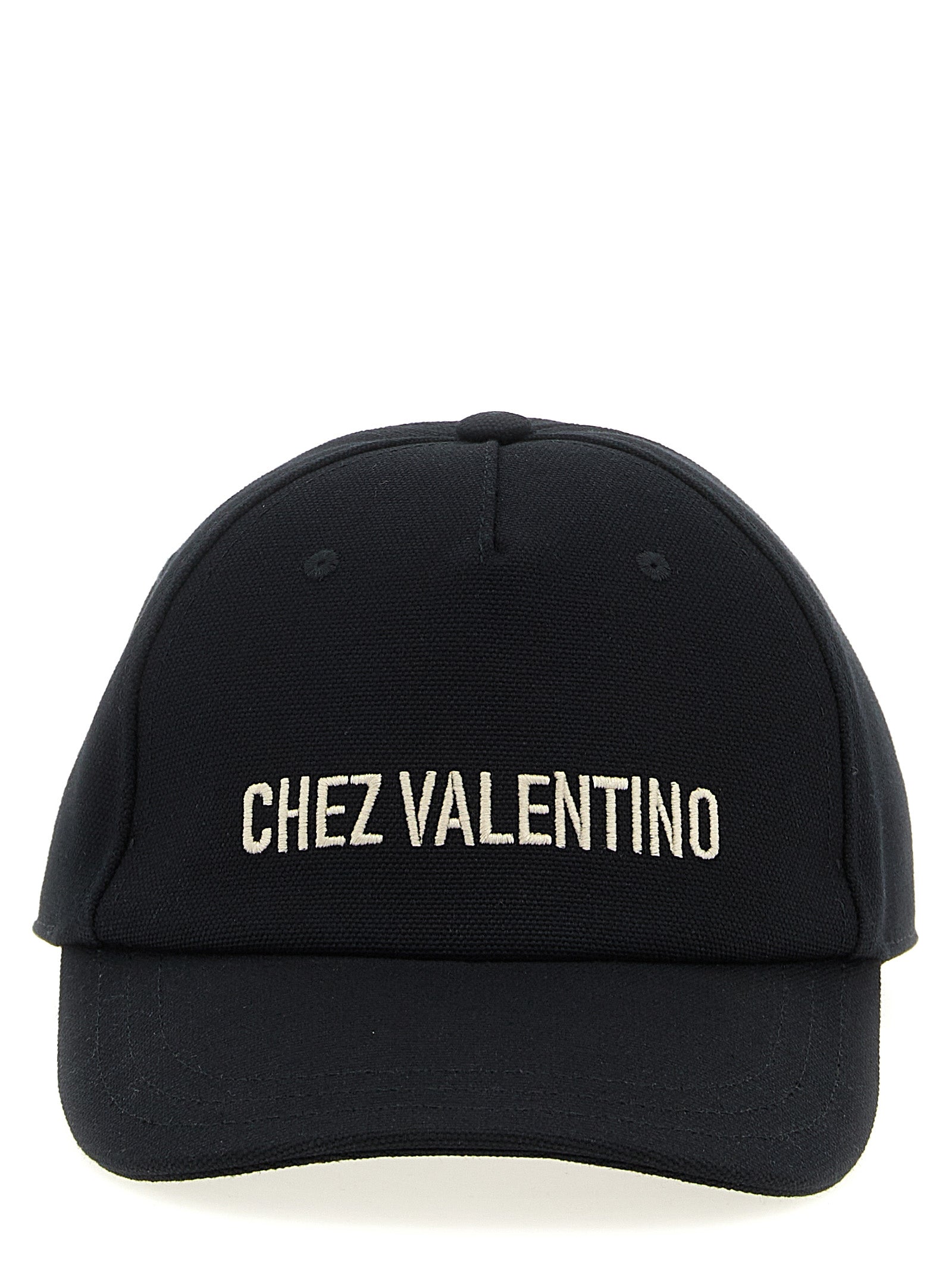 Valentino Garavani Black Cotton Cap (Baseball Men's Hat)