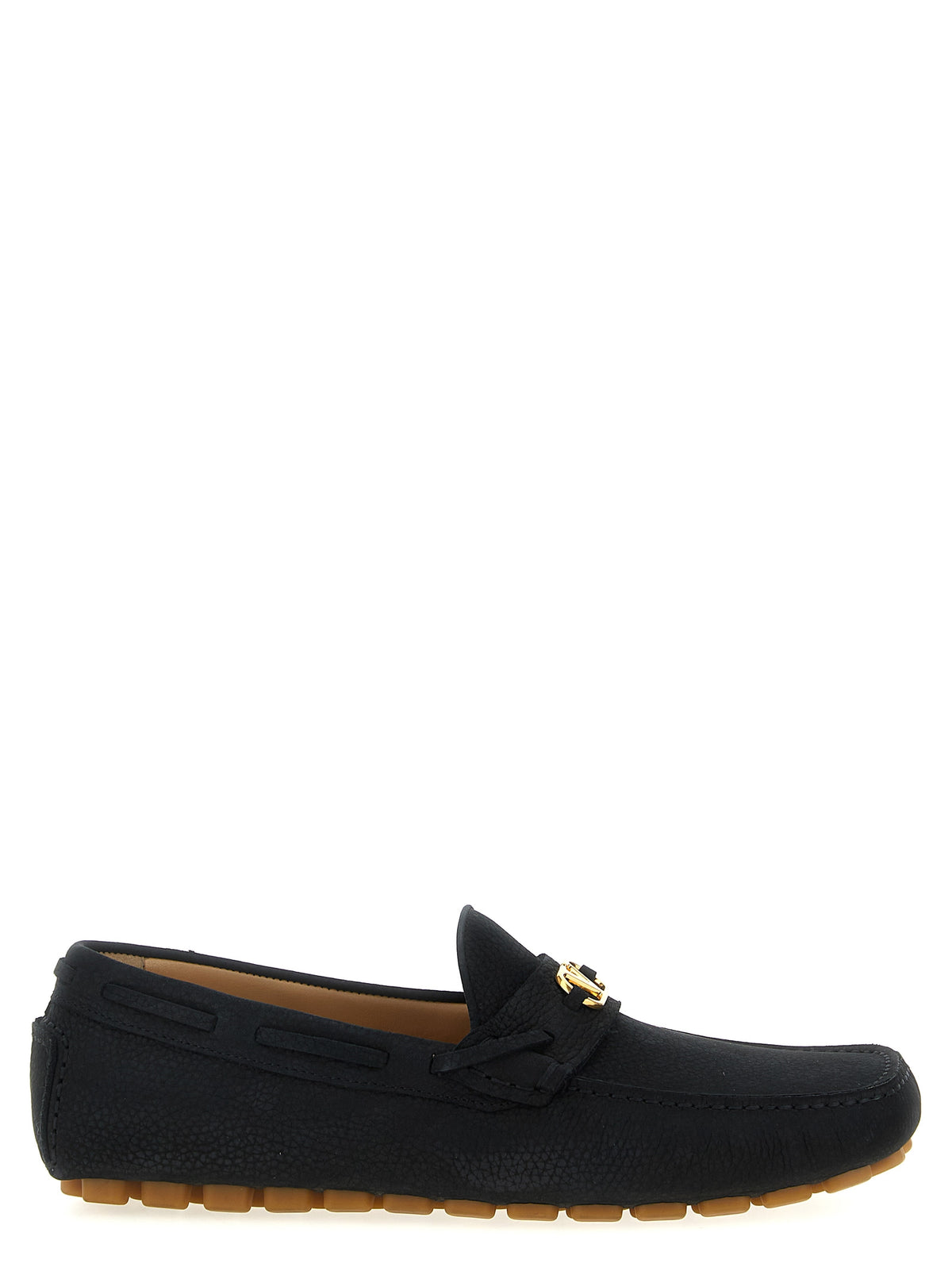 Valentino Garavani Black Calfskin Slip-On Men's Loafers