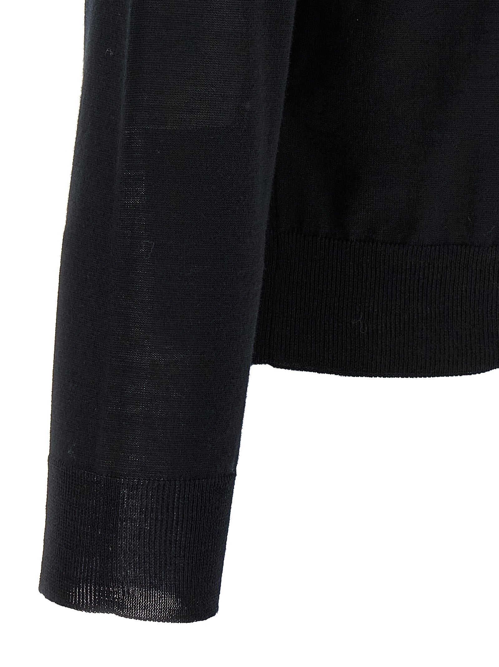 Valentino Garavani Black Virgin Wool Men's Cardigan