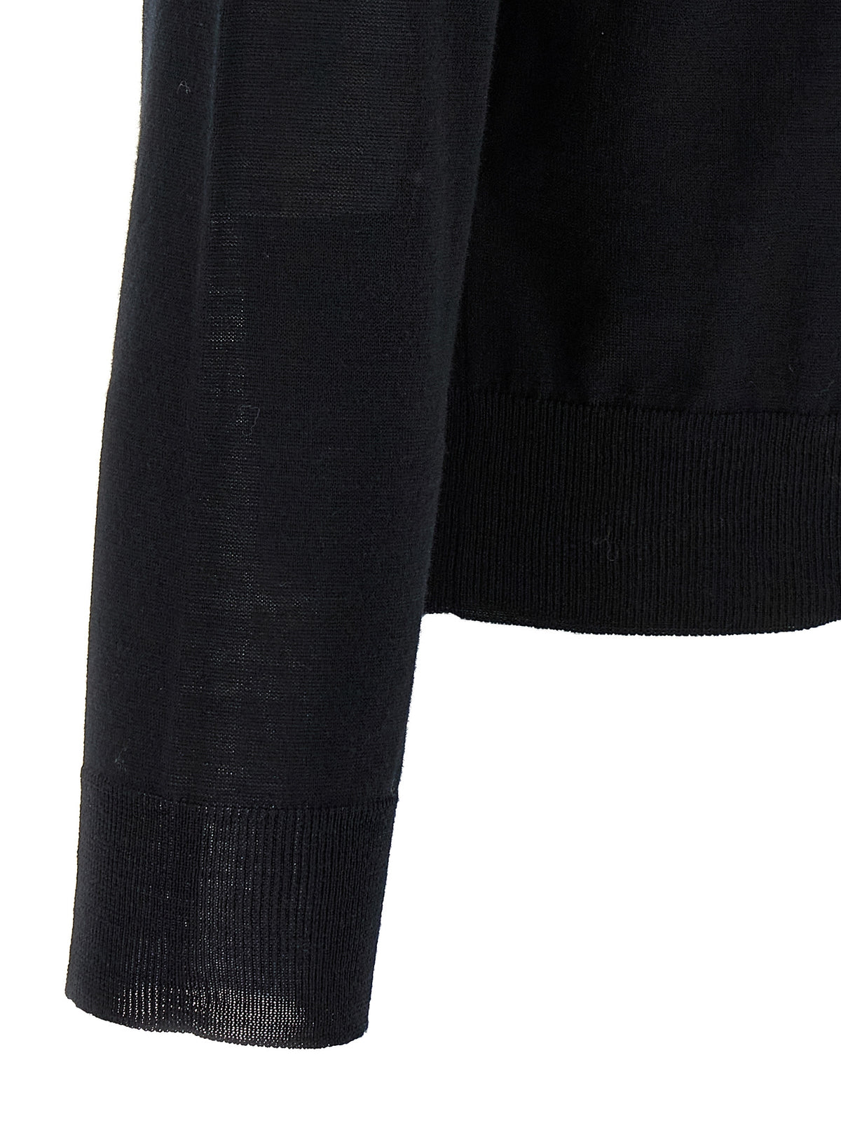Valentino Garavani Black Virgin Wool Men's Cardigan