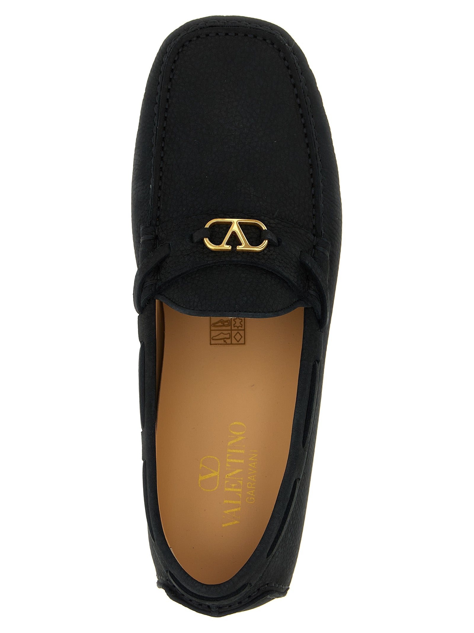 Valentino Garavani Black Calfskin Slip-On Men's Loafers
