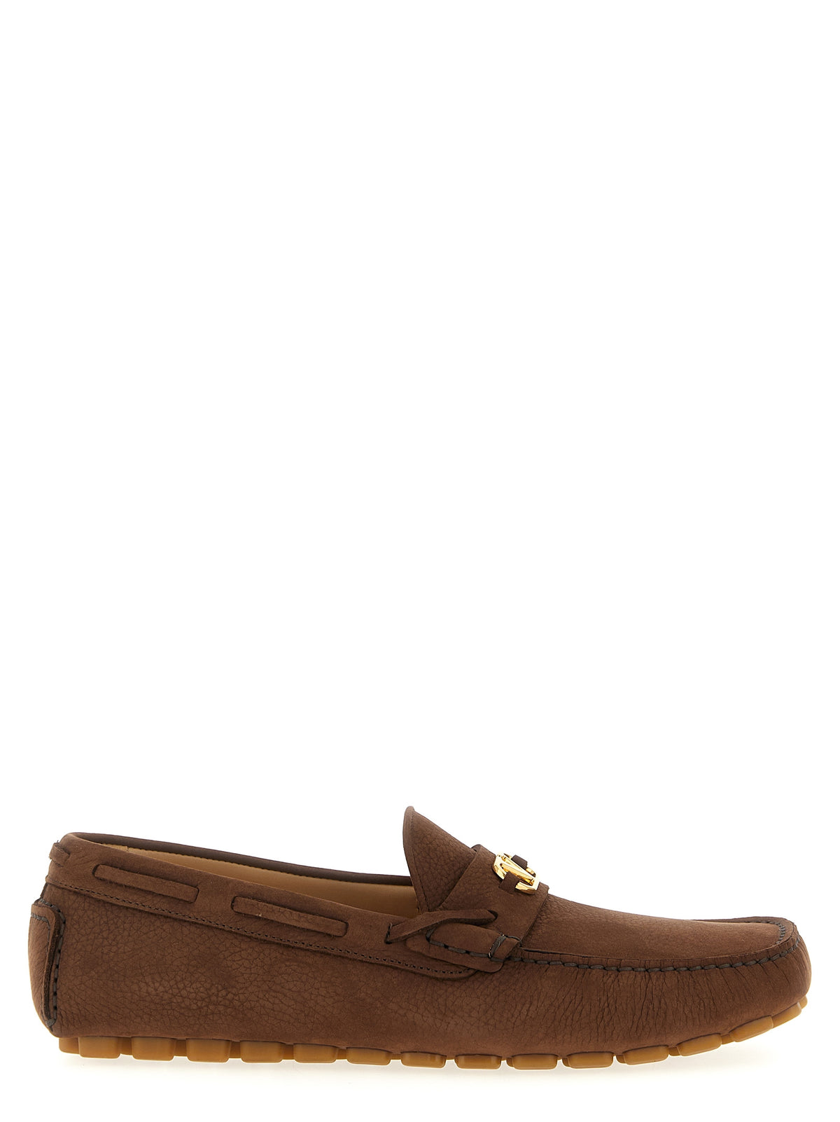 Valentino Garavani Brown Calfskin Slip-On Men's Loafers
