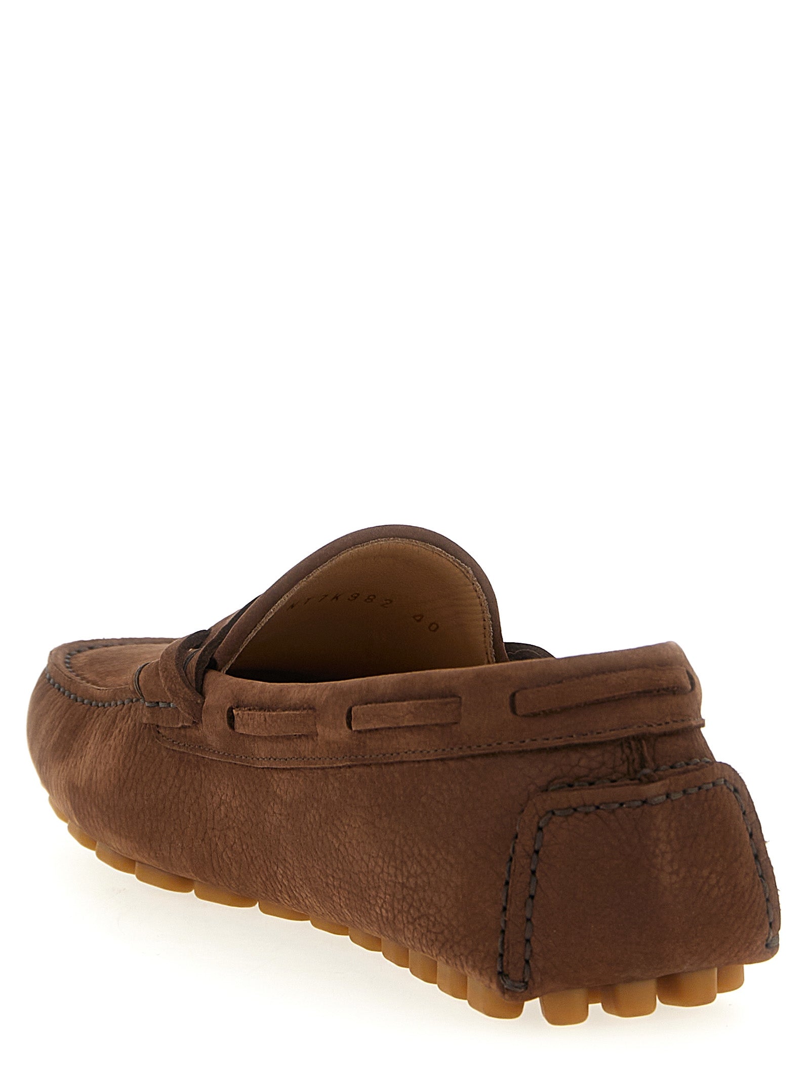 Valentino Garavani Brown Calfskin Slip-On Men's Loafers