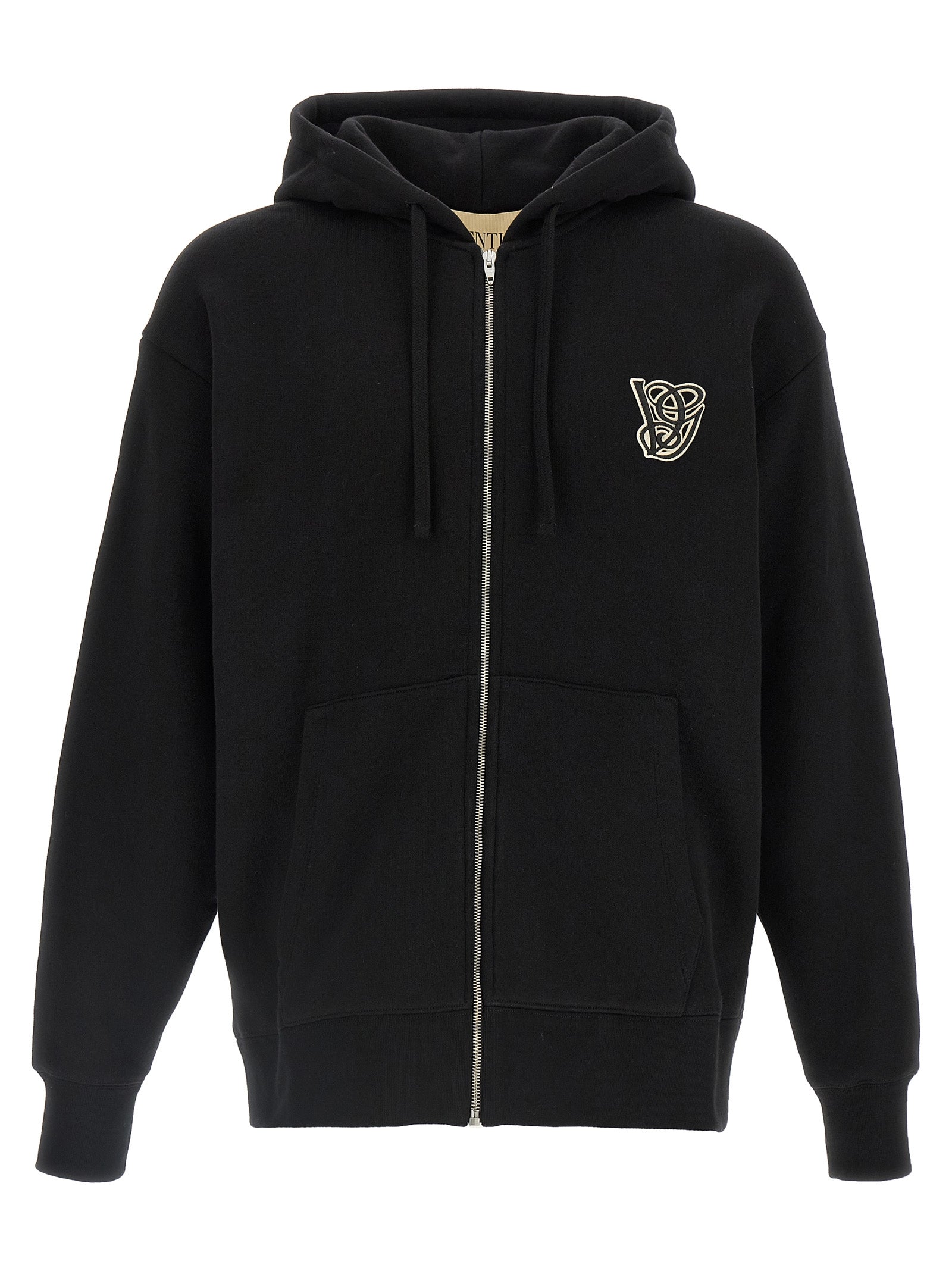 Valentino Garavani Black Cotton Men's Sweatshirt