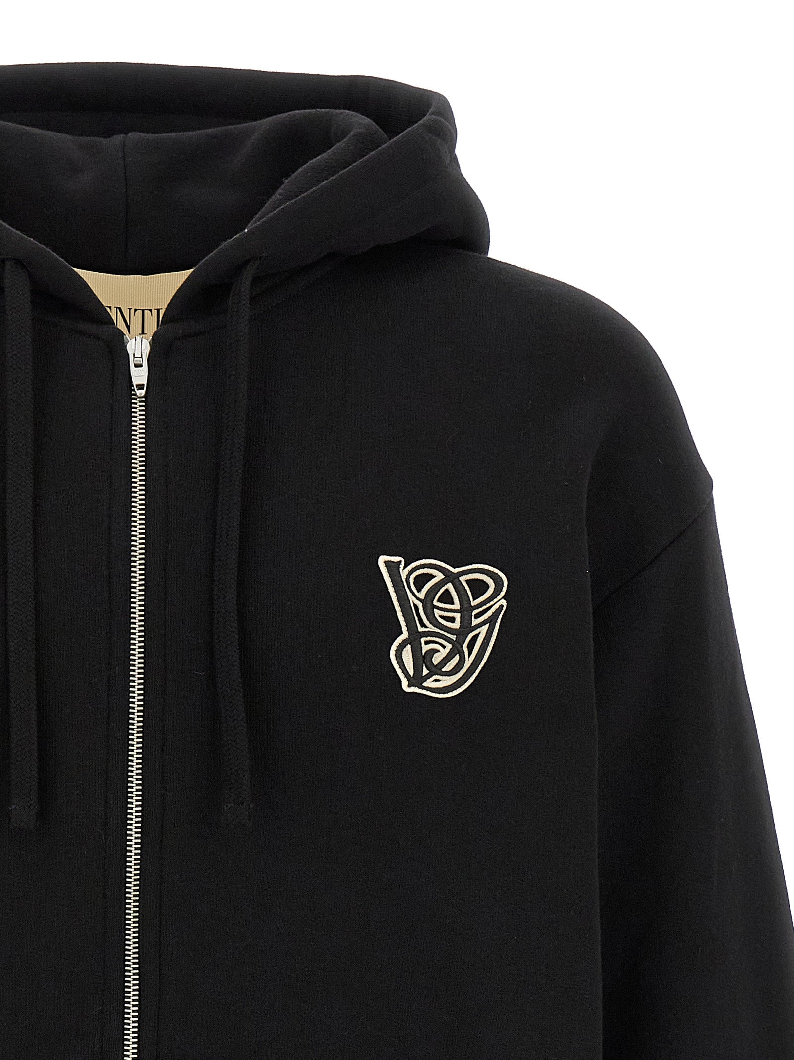 Valentino Garavani Black Cotton Men's Sweatshirt