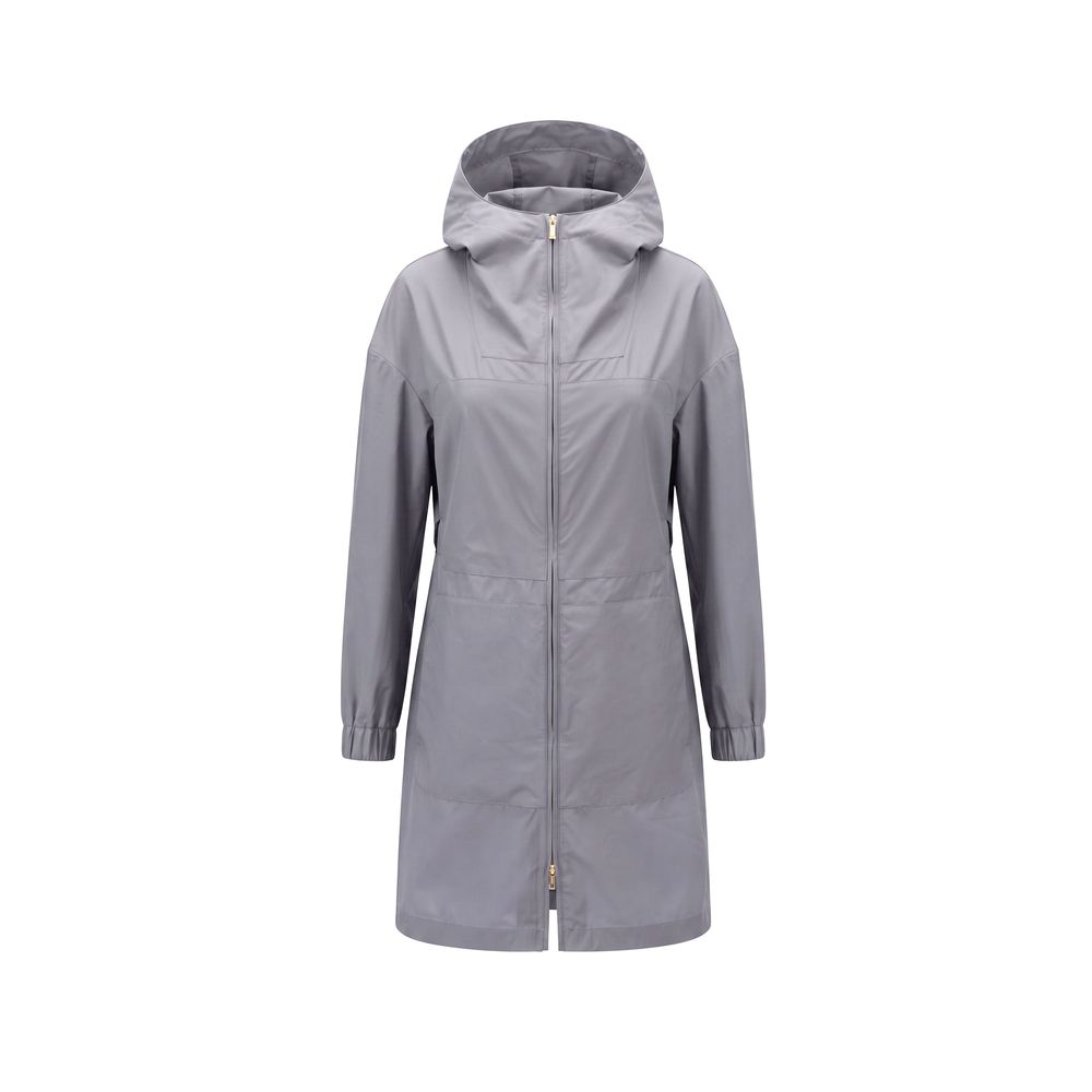 Malo Grey Silk Women Women's Jacket