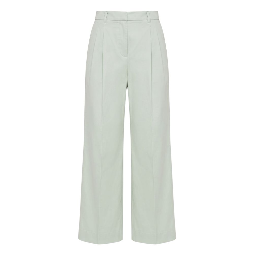 Malo Green Cotton Women Women's Pants