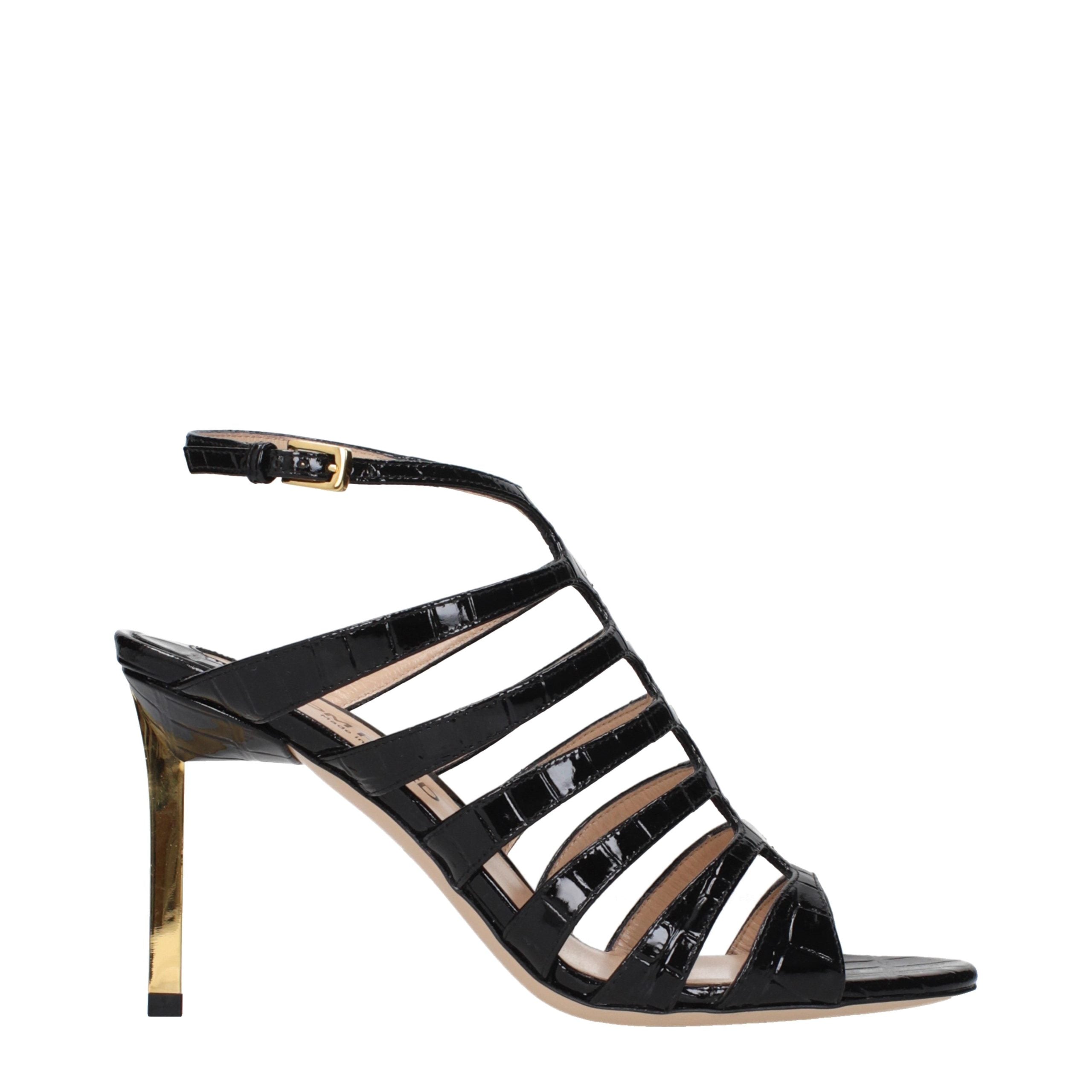 Tom Ford Black Leather Stiletto Heel Women's Sandals