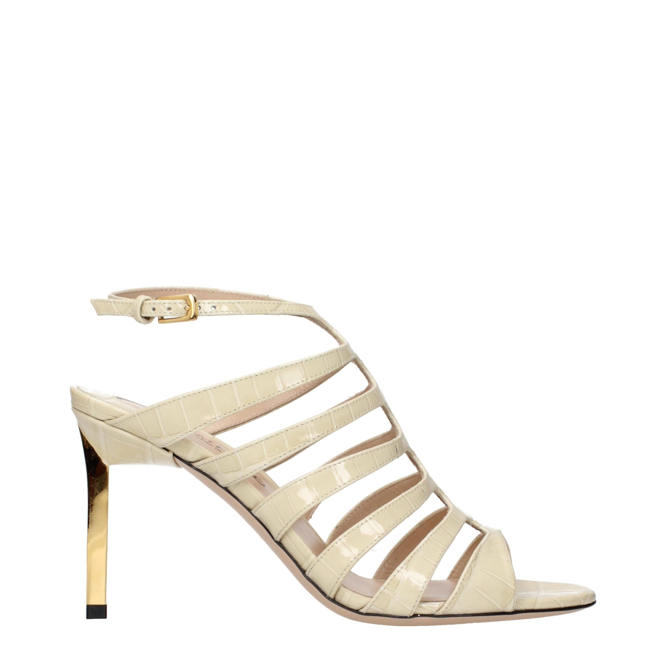 Tom Ford Beige Leather Stiletto Heel Women's Sandals
