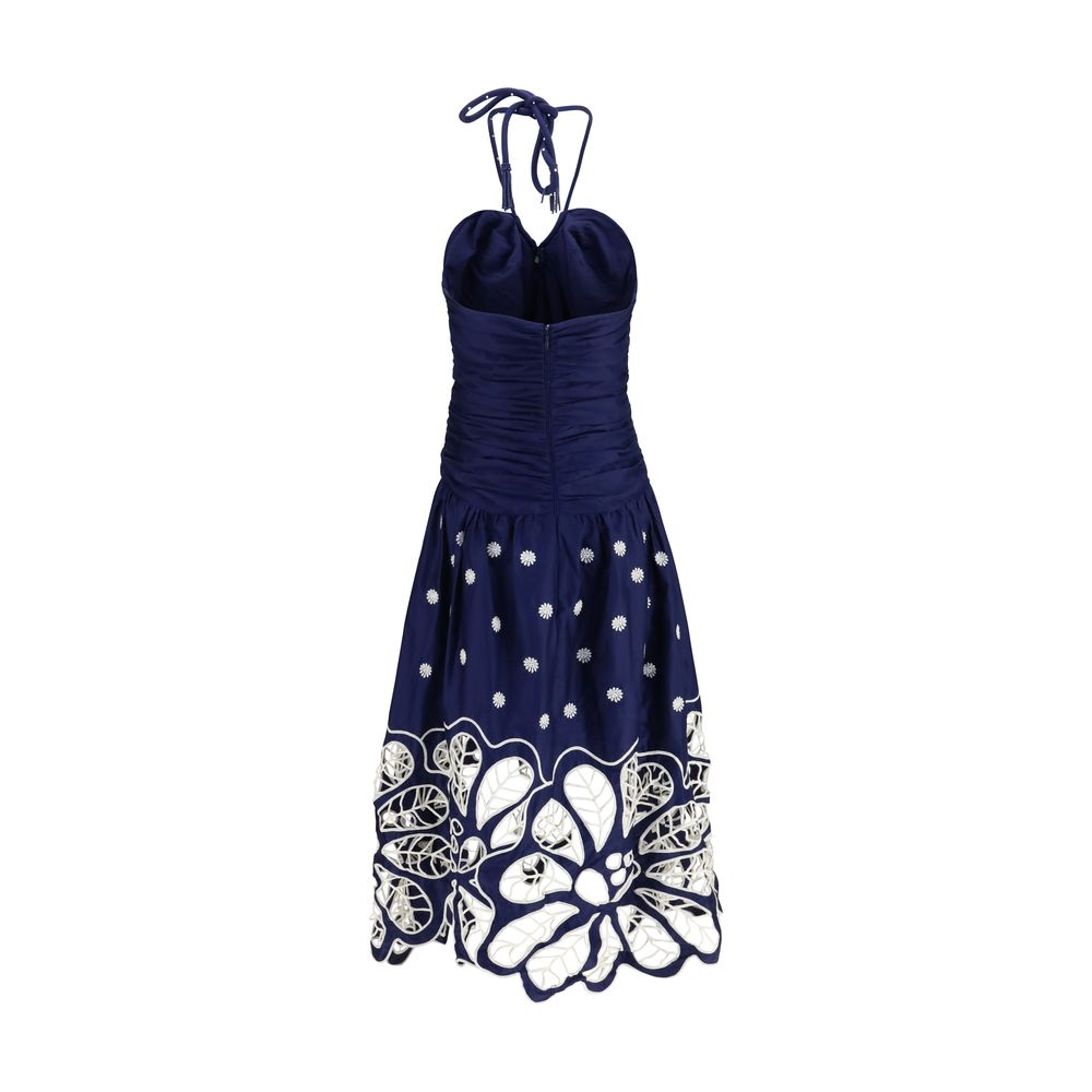FARM RIO Blue Cotton Casual Women's Dress