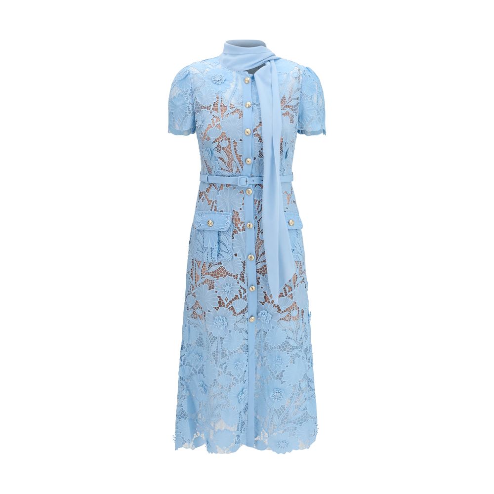 Self-Portrait Blue Polyester Casual Women's Dress