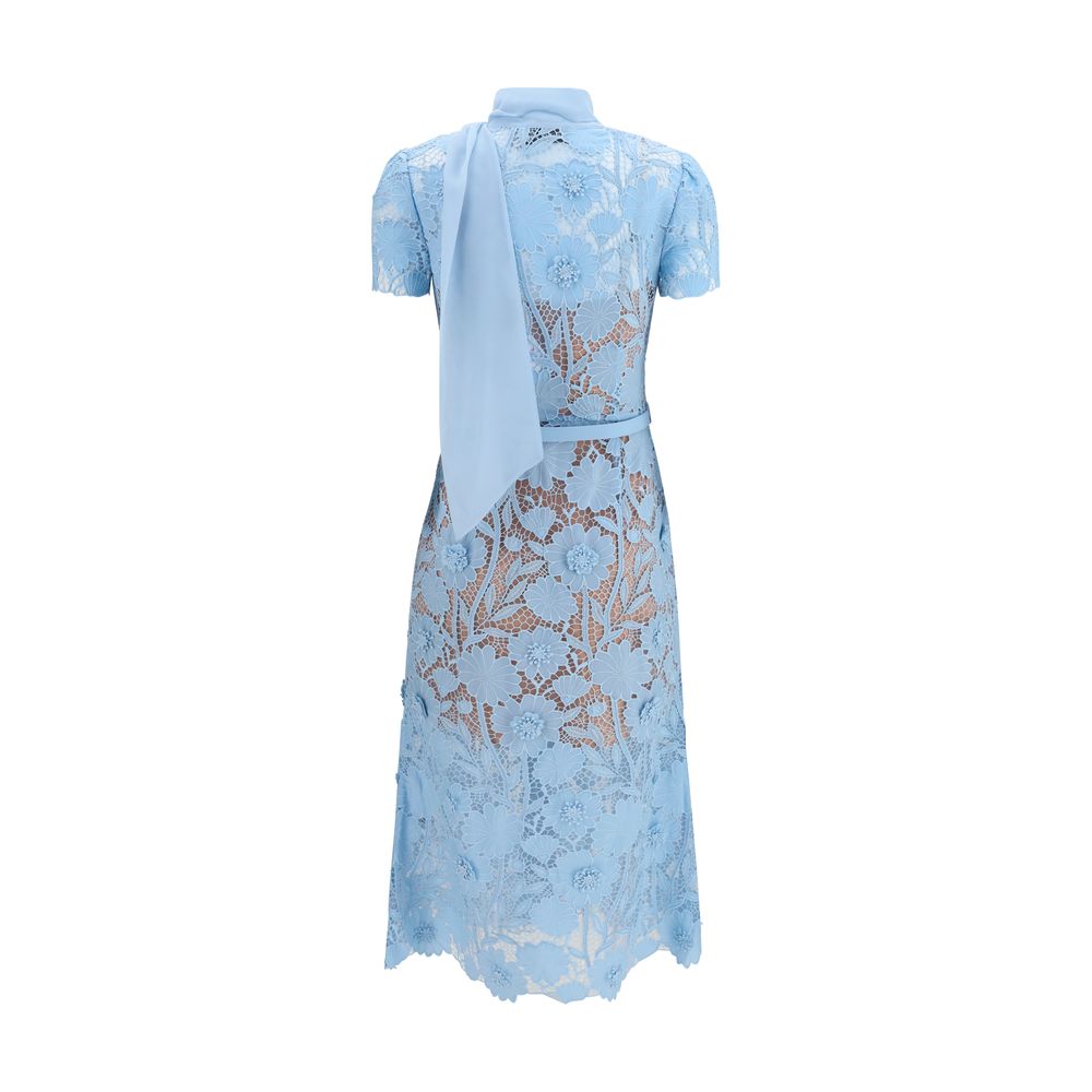 Self-Portrait Blue Polyester Casual Women's Dress