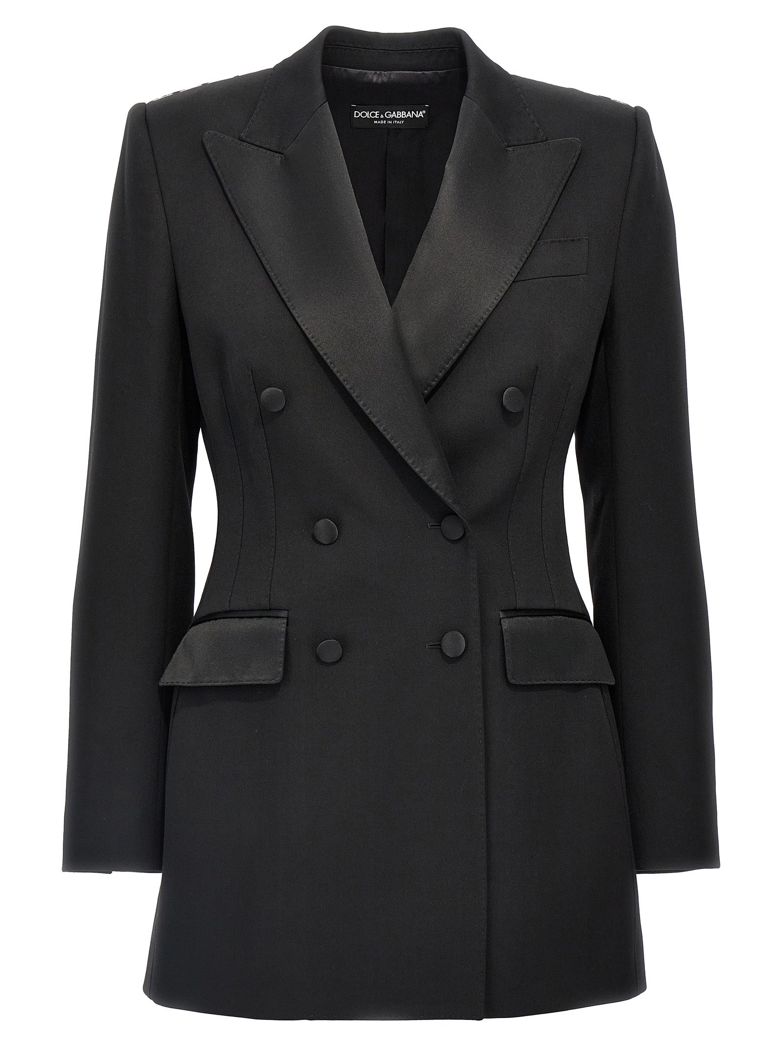 Dolce & Gabbana Black Virgin Wool Women's Blazer