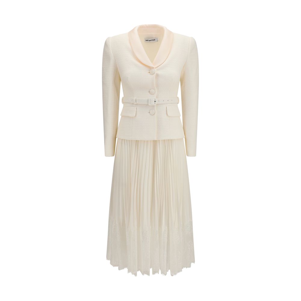 Self-Portrait Beige Polyester Cocktail Women's Dress