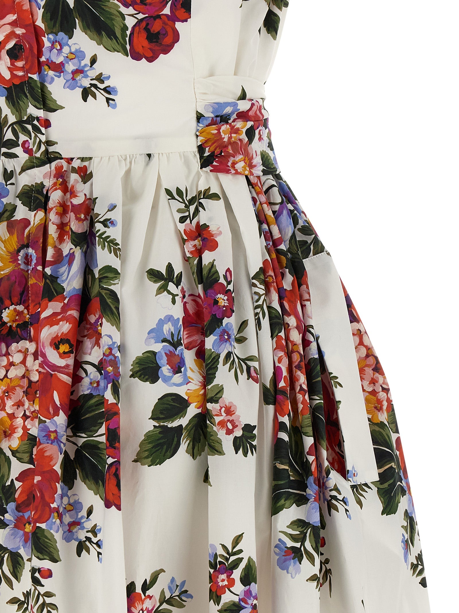 Dolce & Gabbana White Cotton Midi Women's Dress
