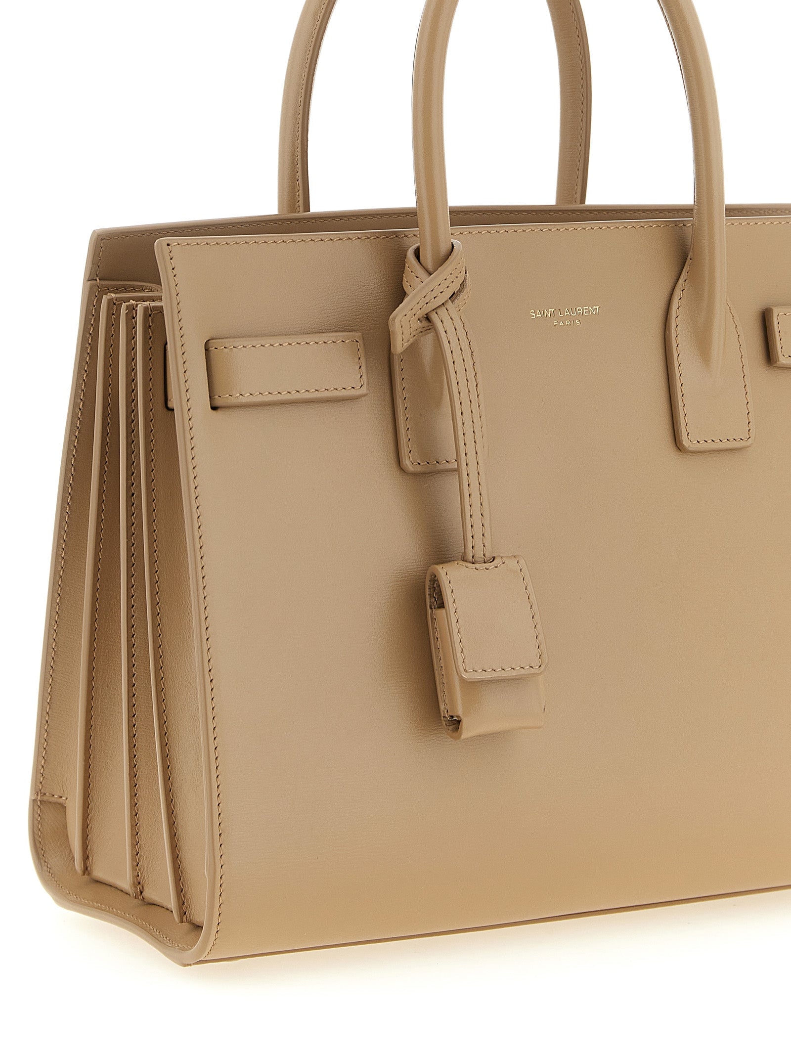 Saint Laurent Beige Calfskin Women's Handbag