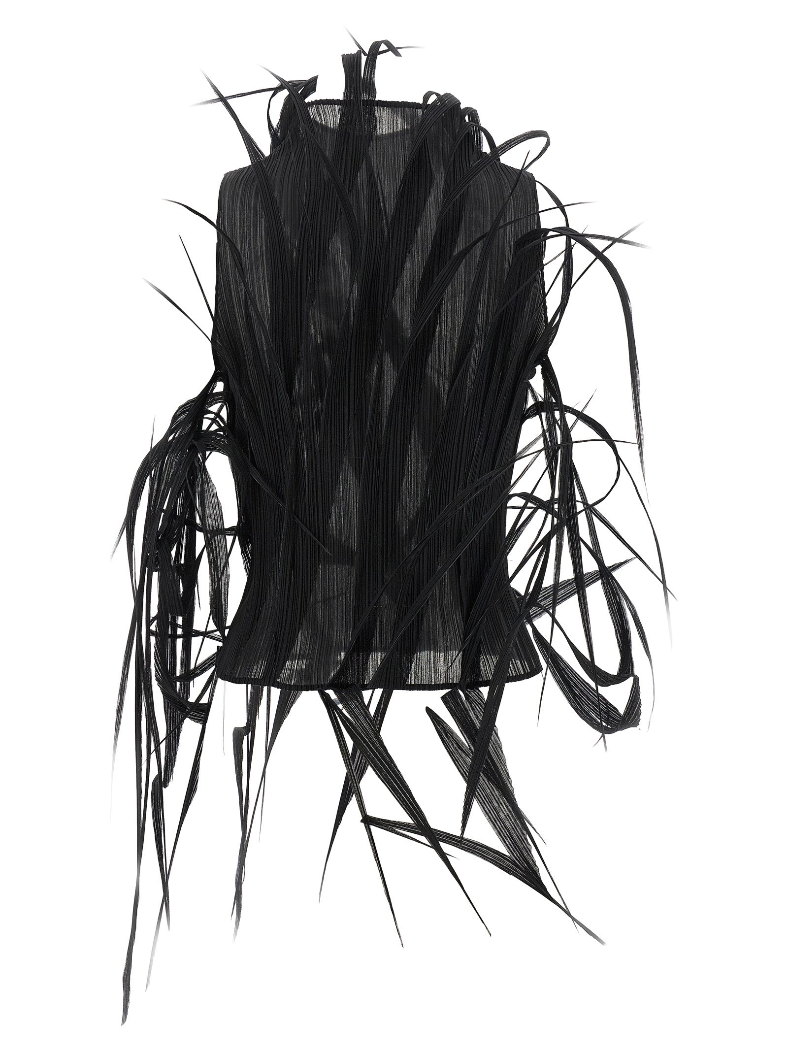 Issey Miyake Black Polyester Tank Women's Tops