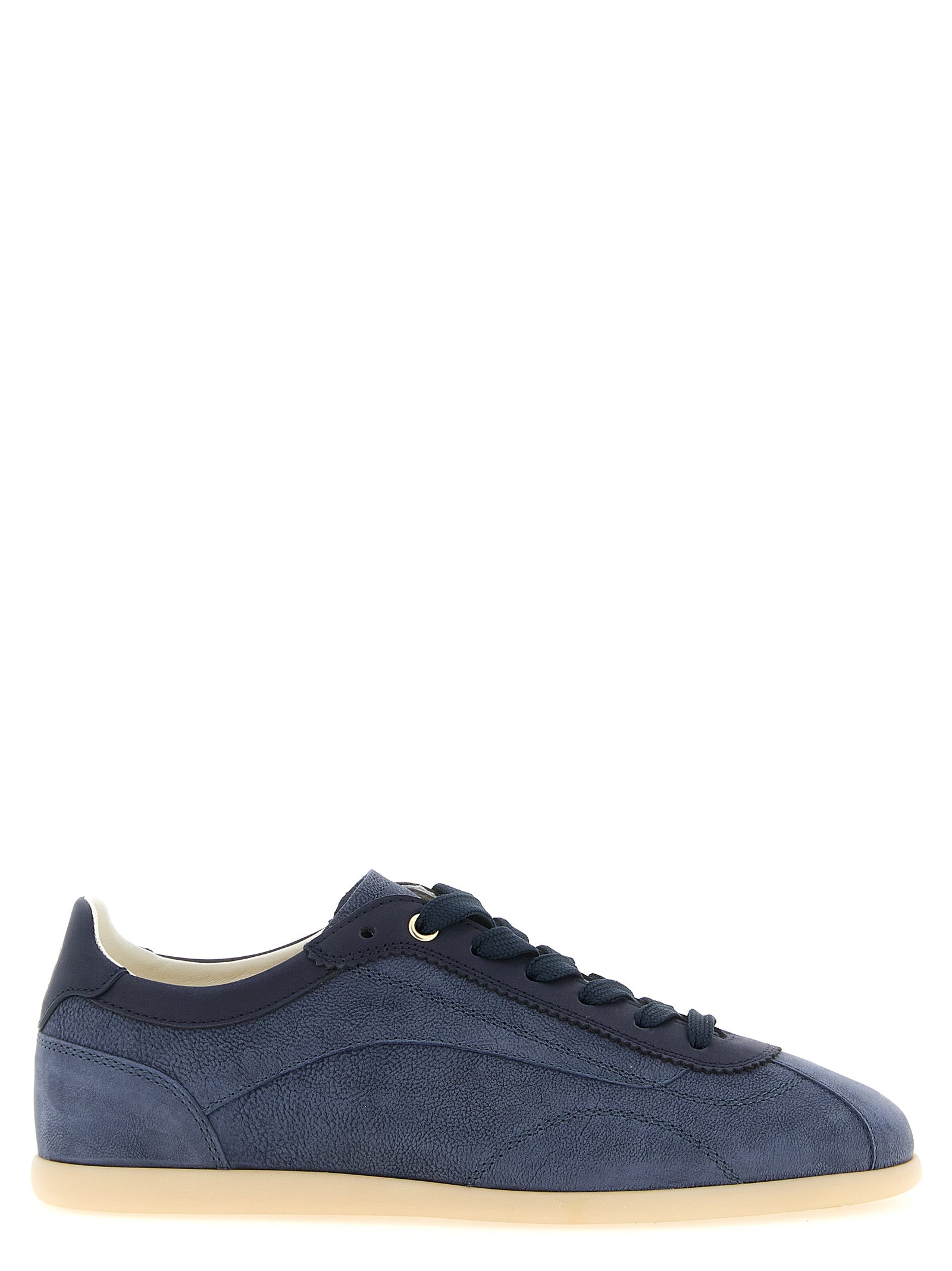 Brunello Cucinelli Blue Calfskin Low Top Men's Sneakers