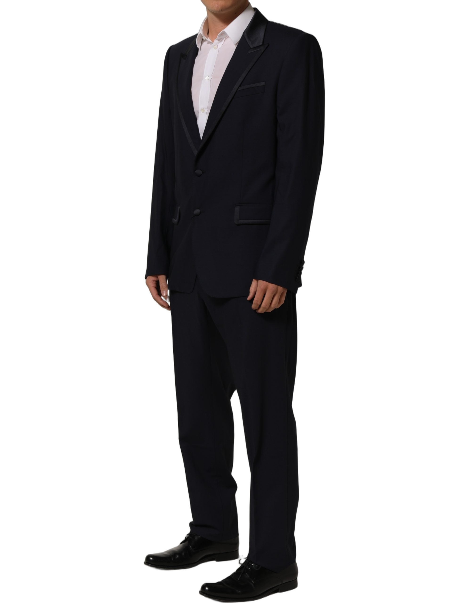 Dolce & Gabbana Dark Blue Single Breasted 2 Piece Men Men's Suit (Pre-Owned)
