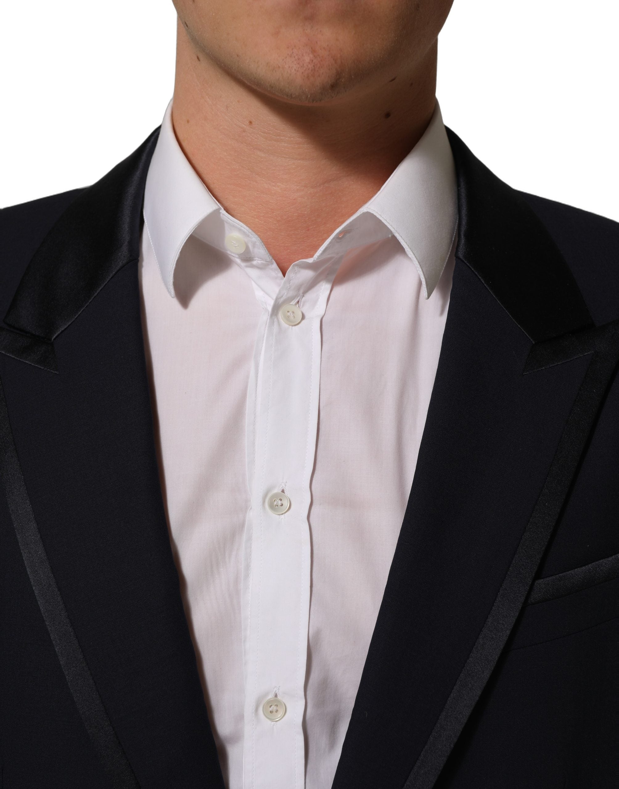 Dolce & Gabbana Dark Blue Single Breasted 2 Piece Men Men's Suit (Pre-Owned)