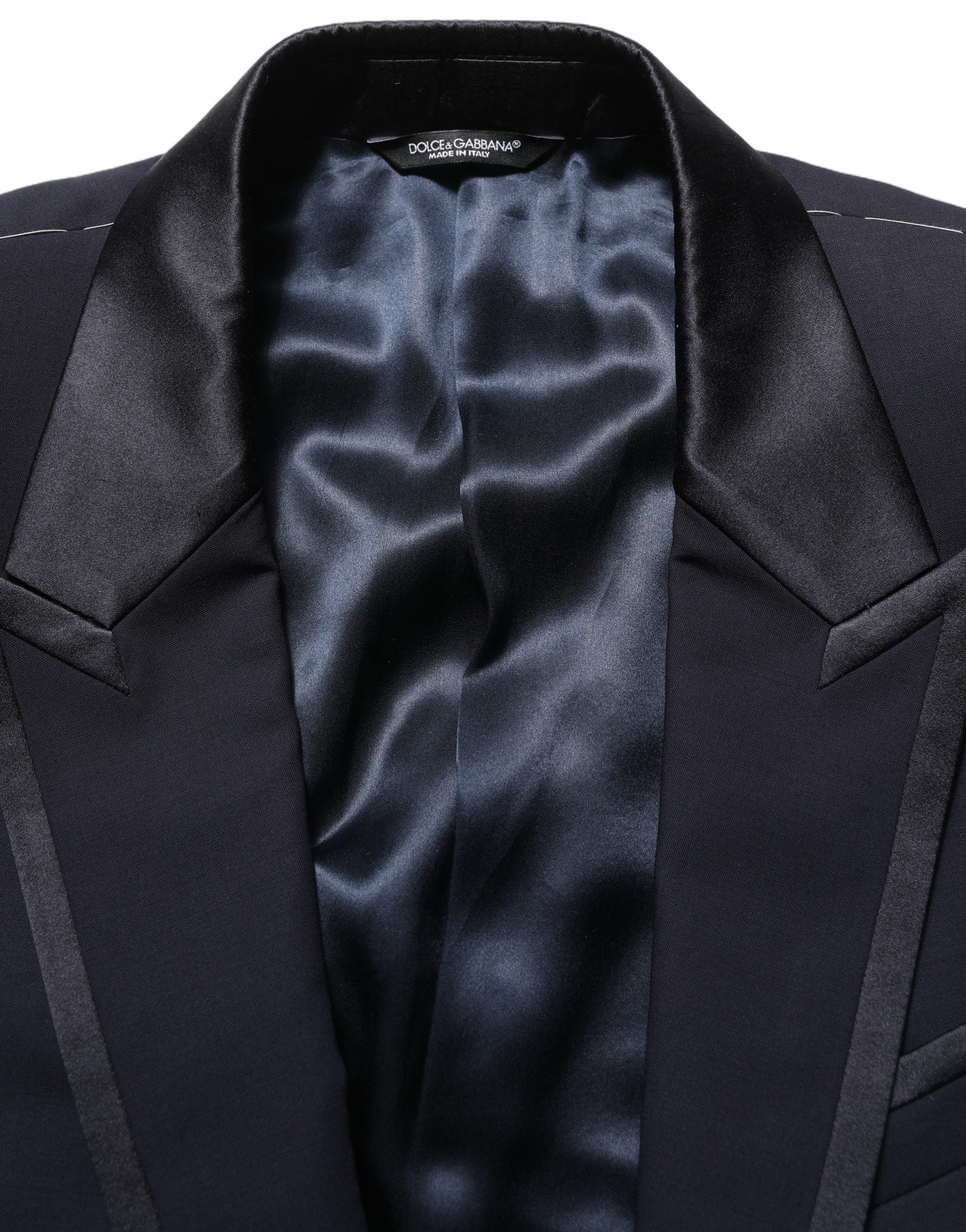 Dolce & Gabbana Dark Blue Single Breasted 2 Piece Men Men's Suit (Pre-Owned)