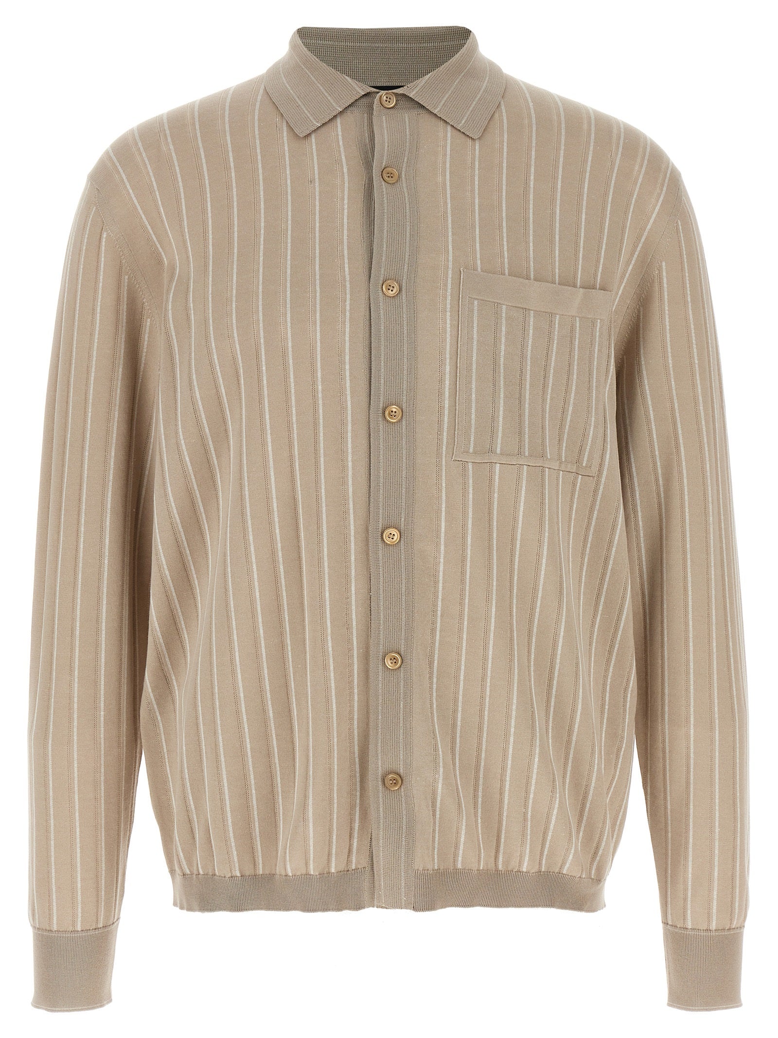 Brioni Beige Cotton Men's Blouse