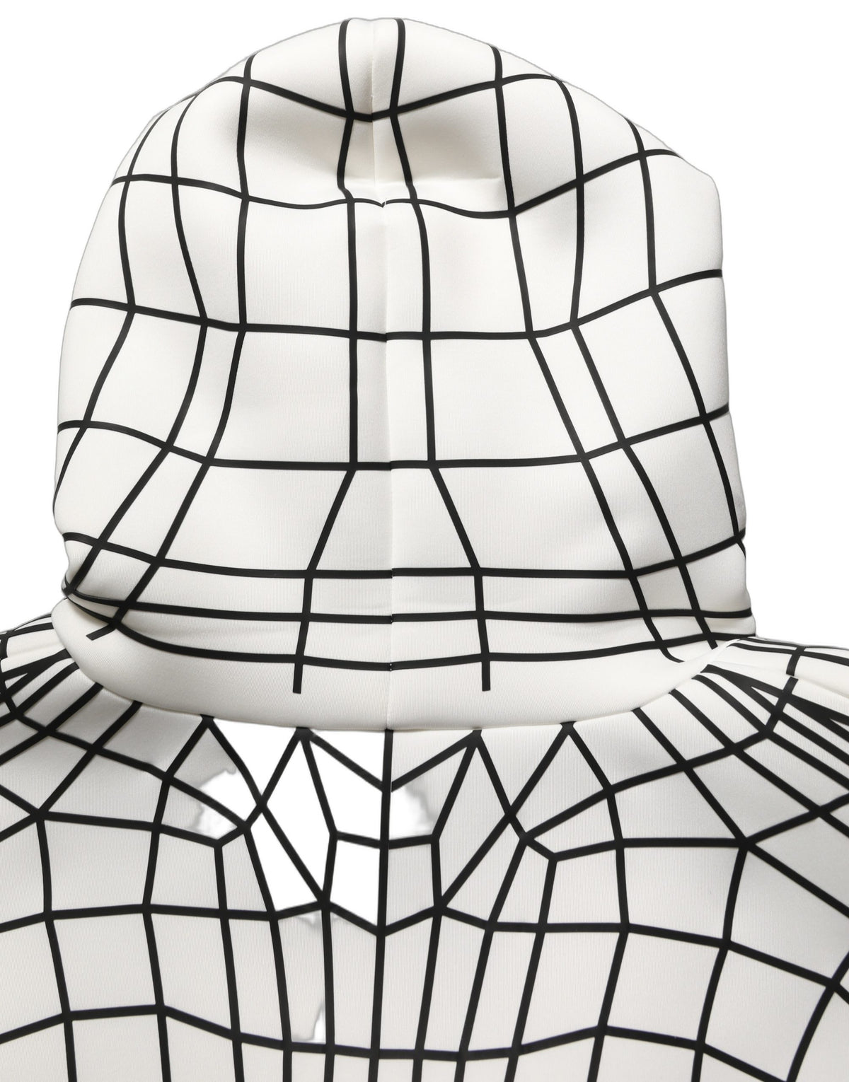 Dolce & Gabbana White Black WarpGrid Pattern Hoodie Men's Sweater (Pre-Owned)