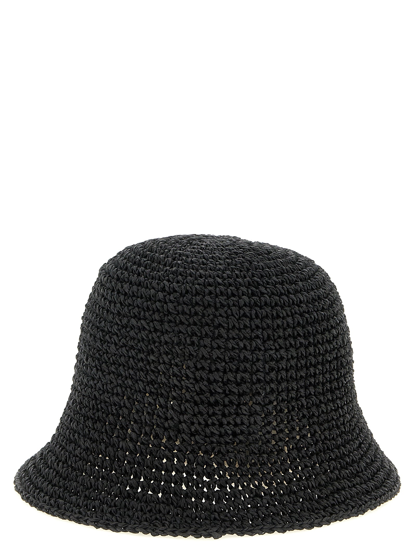 Maison Michel Black Papier Bucket Women's Hat