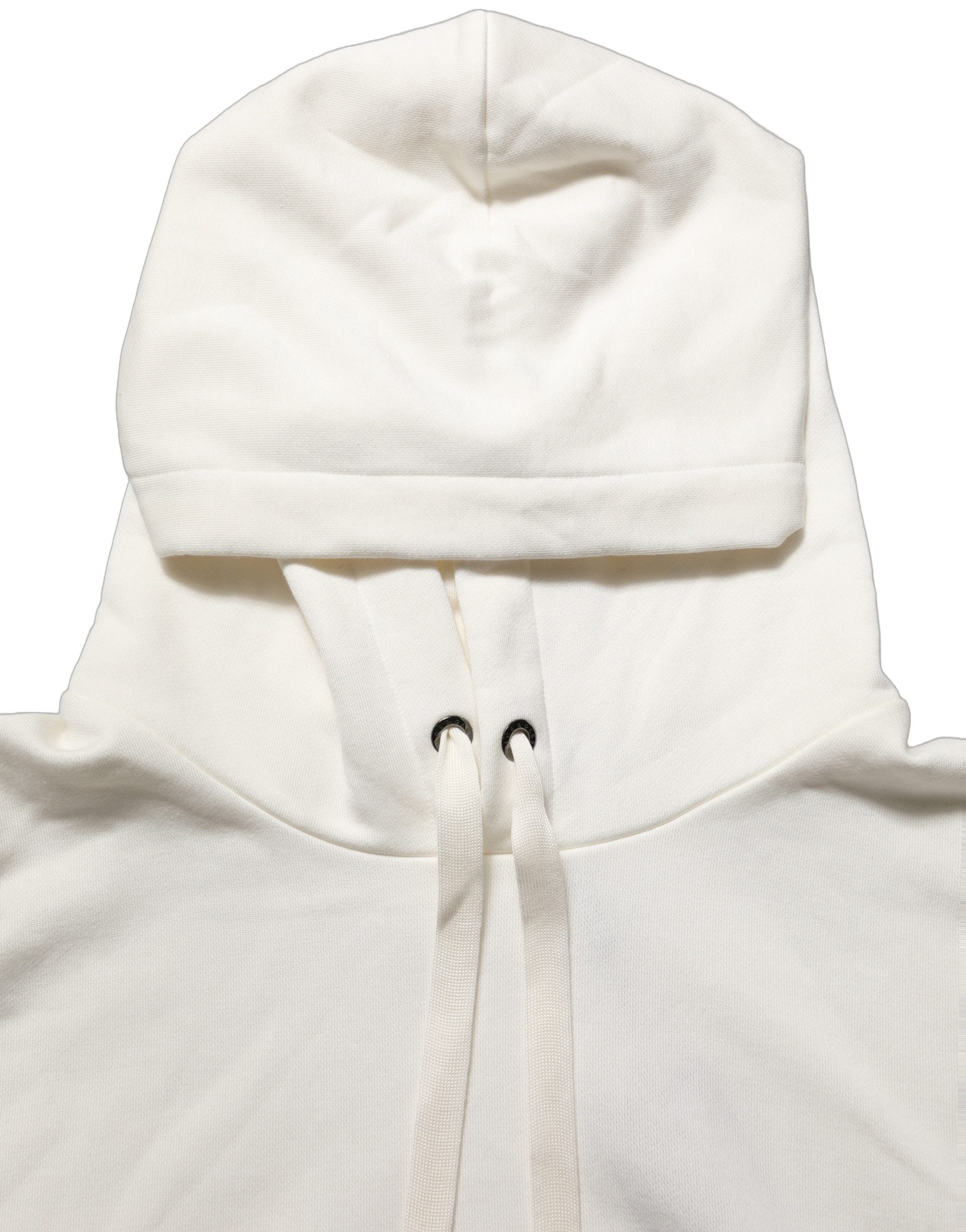 Dolce & Gabbana White Logo Hooded PulloverSweatshirt Men's Sweater (Pre-Owned)